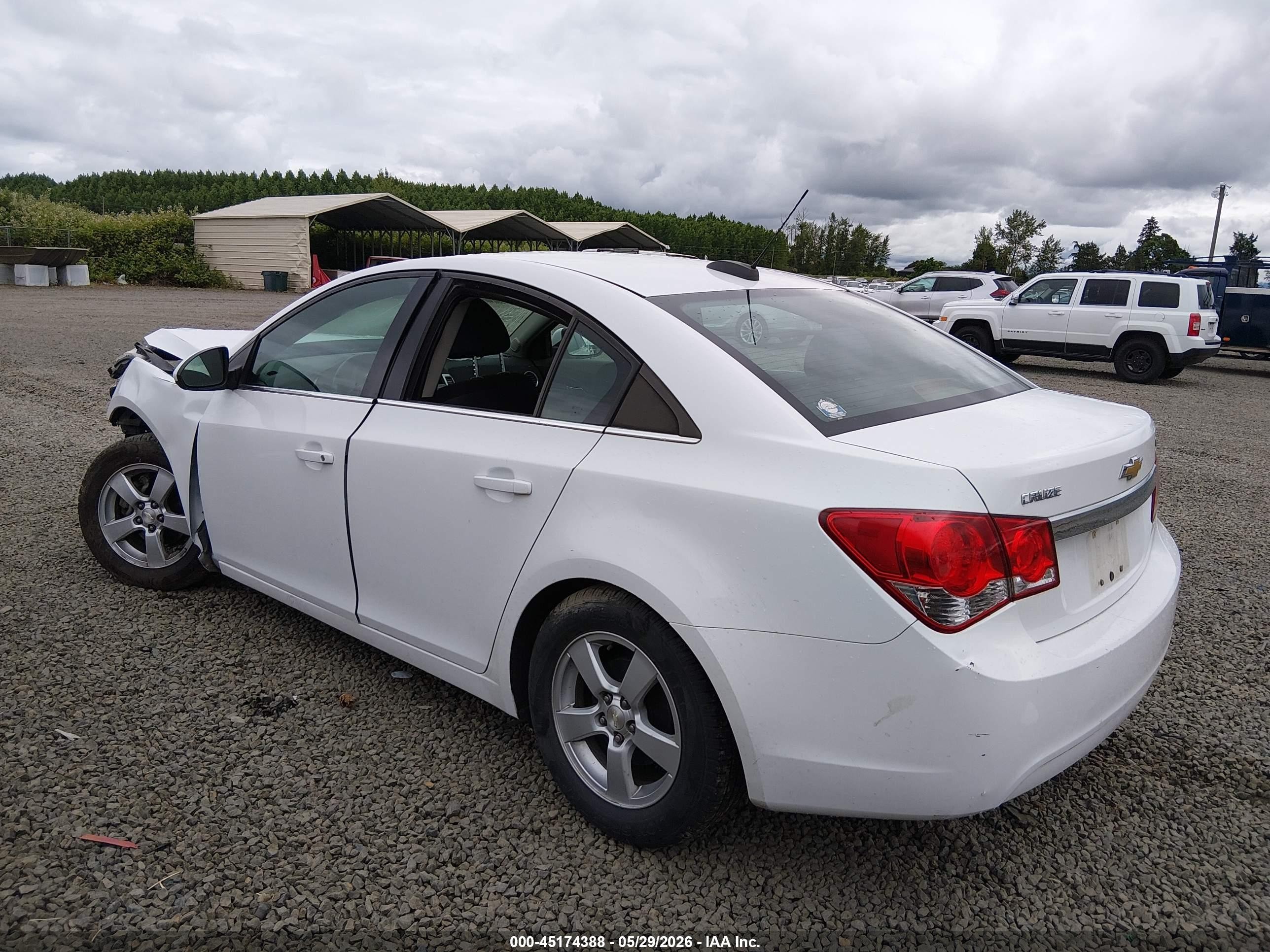 2015 Chevrolet Cruze 1lt Auto White vin: 1G1PC5SB9F7297196