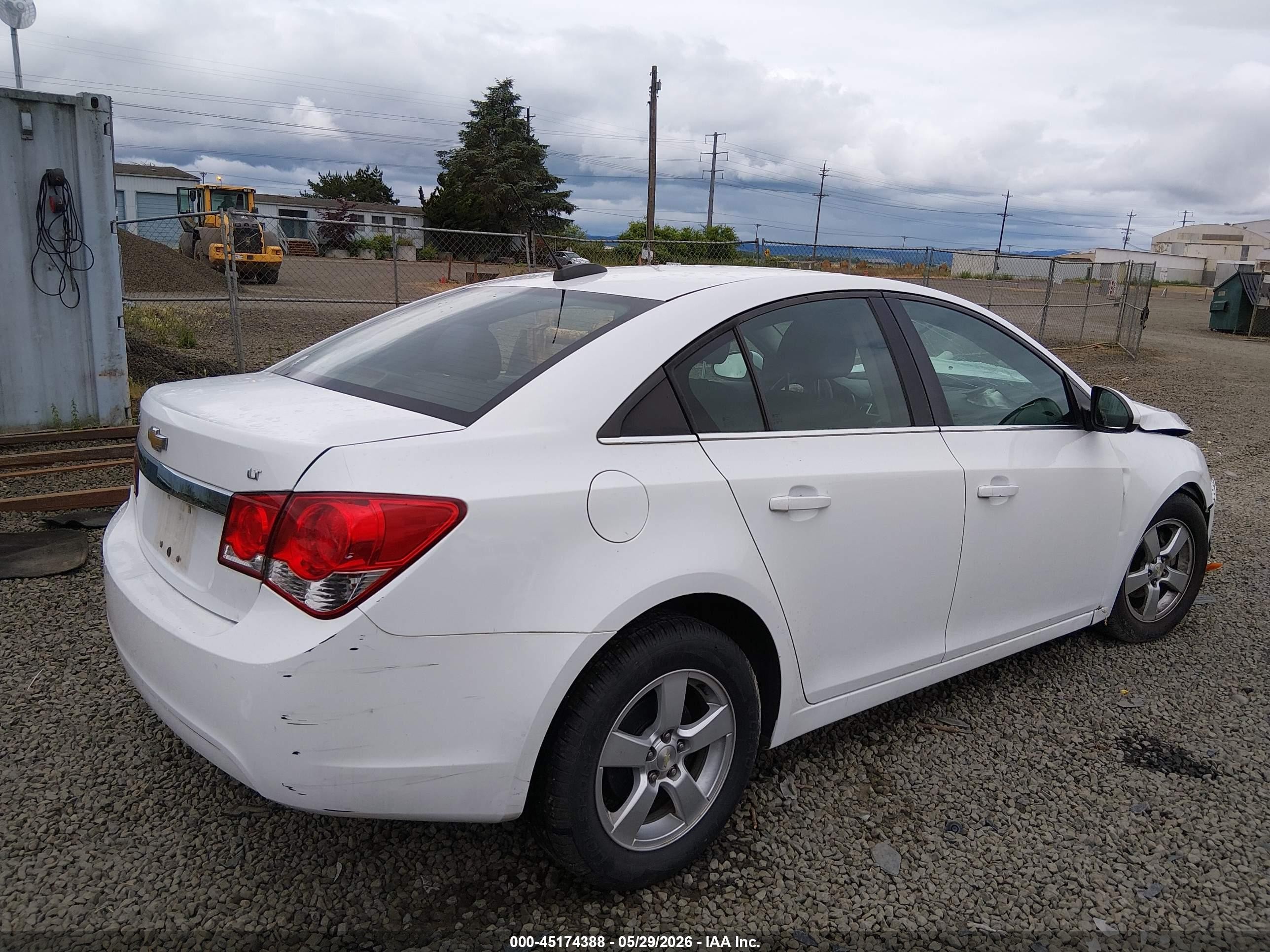 2015 Chevrolet Cruze 1lt Auto White vin: 1G1PC5SB9F7297196
