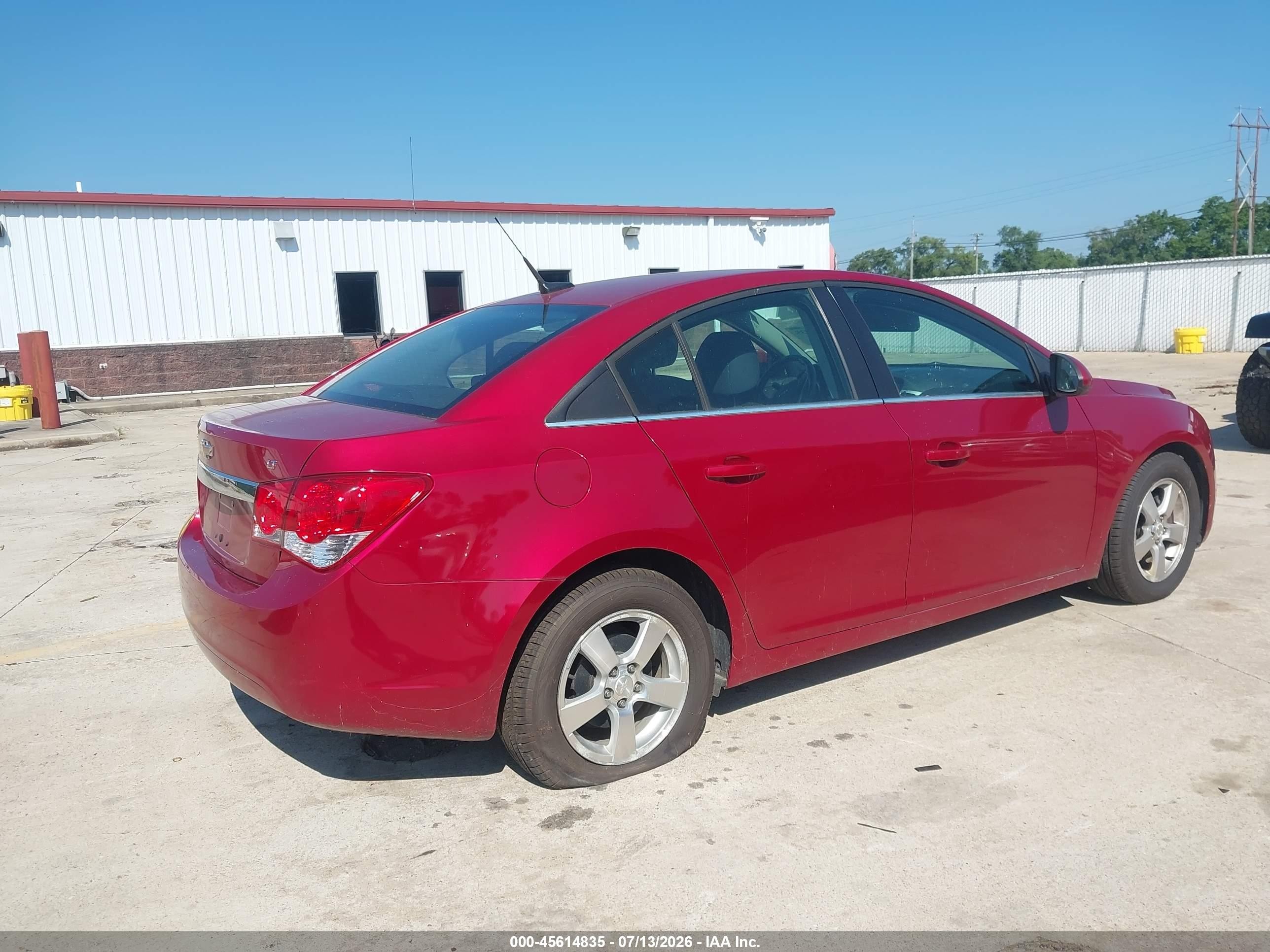 2013 Chevrolet Cruze 1lt Auto Red vin: 1G1PC5SBXD7111775