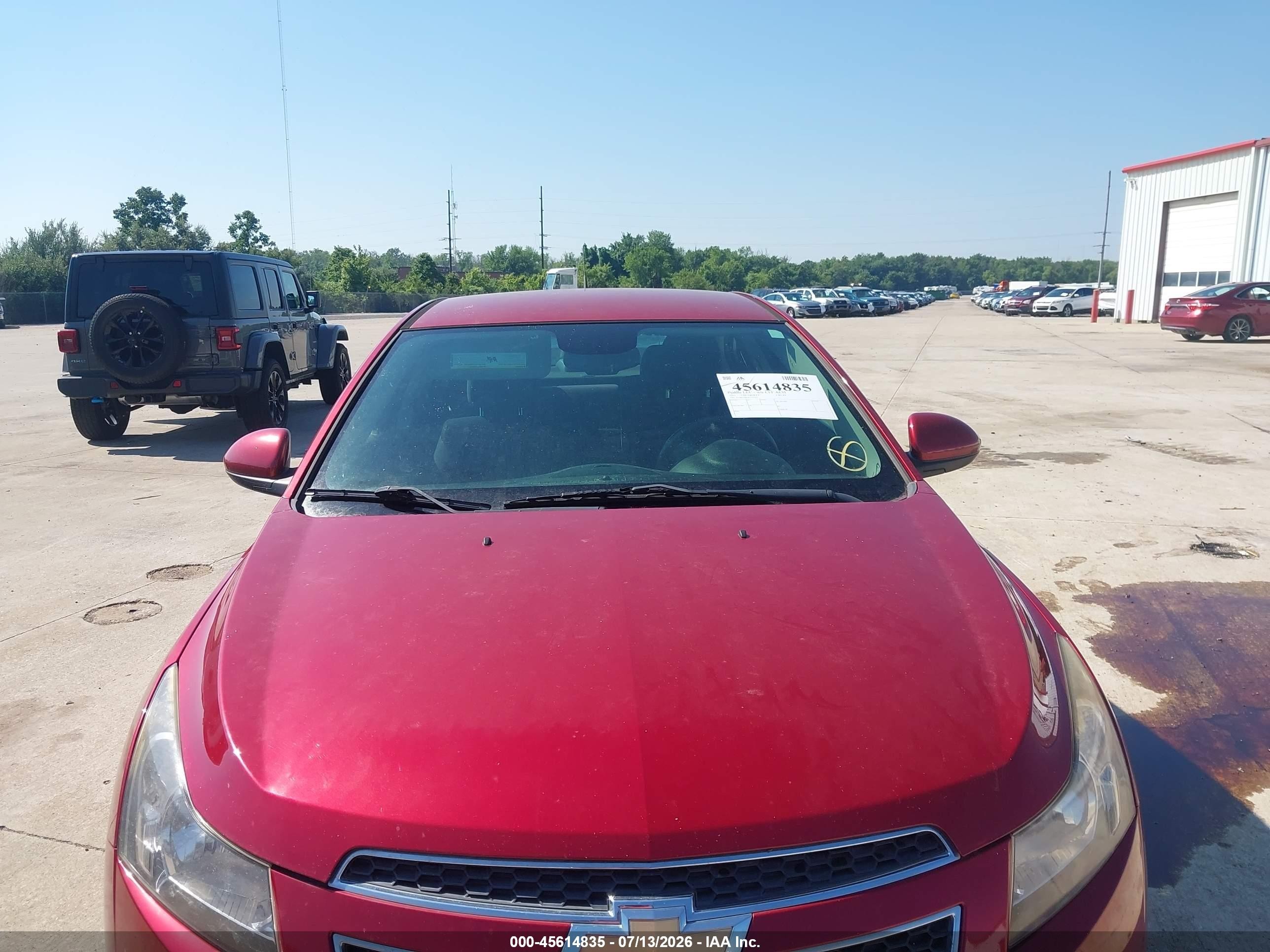 2013 Chevrolet Cruze 1lt Auto Red vin: 1G1PC5SBXD7111775