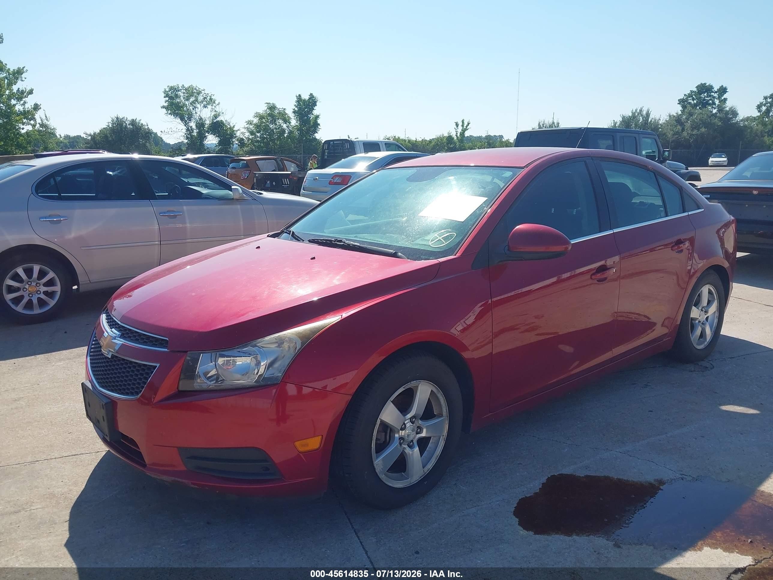 2013 Chevrolet Cruze 1lt Auto Red vin: 1G1PC5SBXD7111775