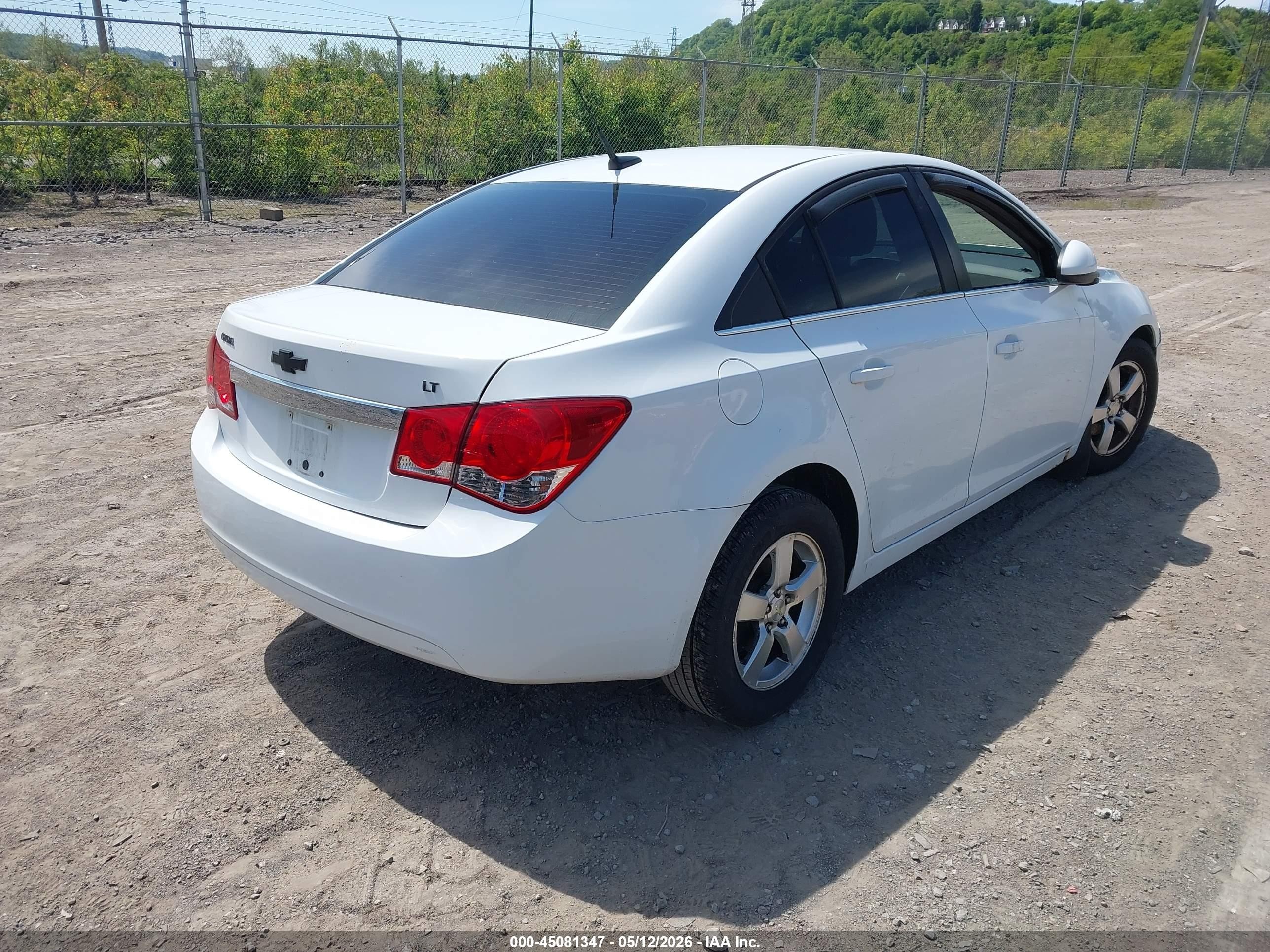 2013 Chevrolet Cruze 1lt Auto White vin: 1G1PC5SBXD7118645