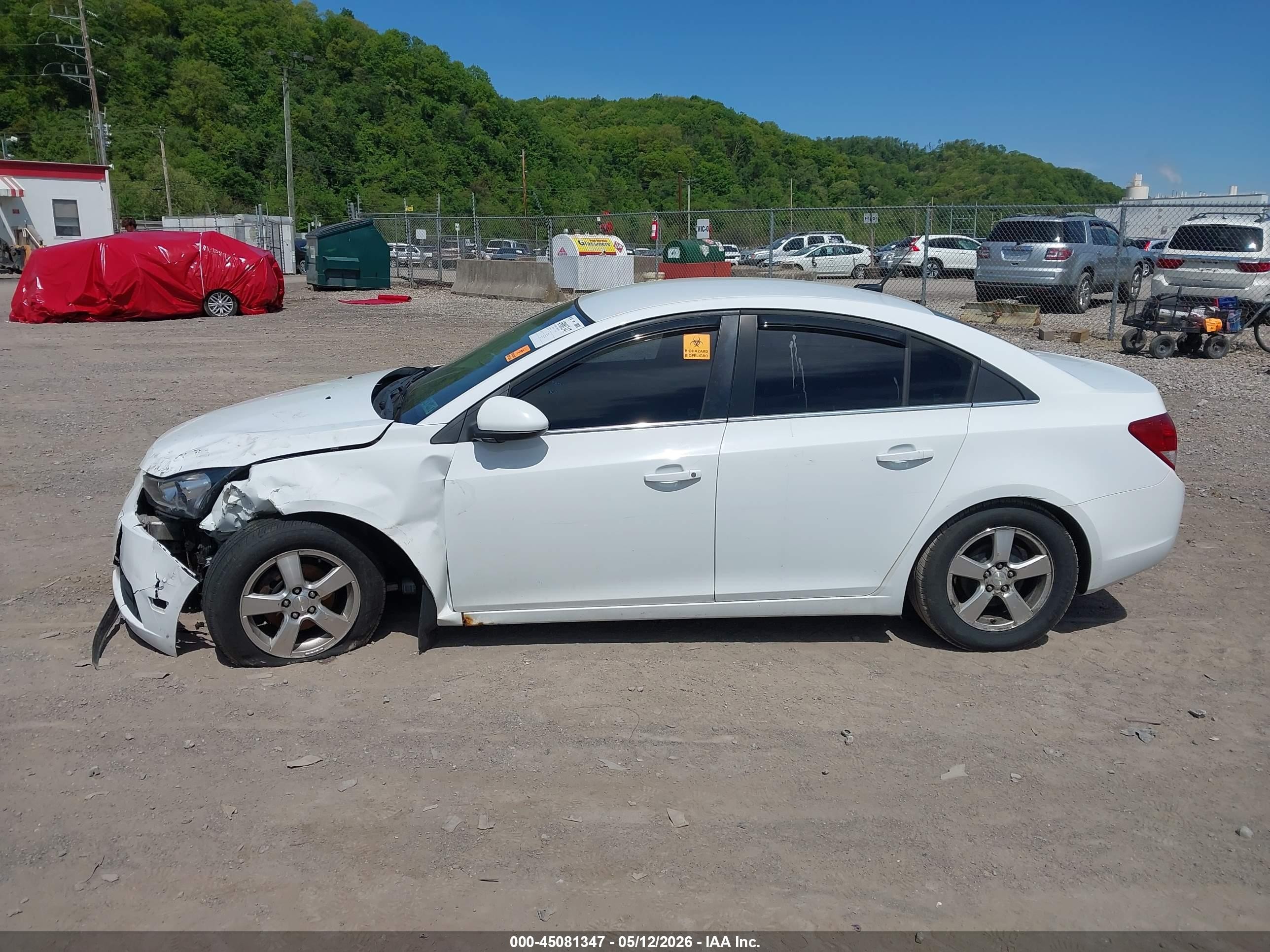 2013 Chevrolet Cruze 1lt Auto White vin: 1G1PC5SBXD7118645