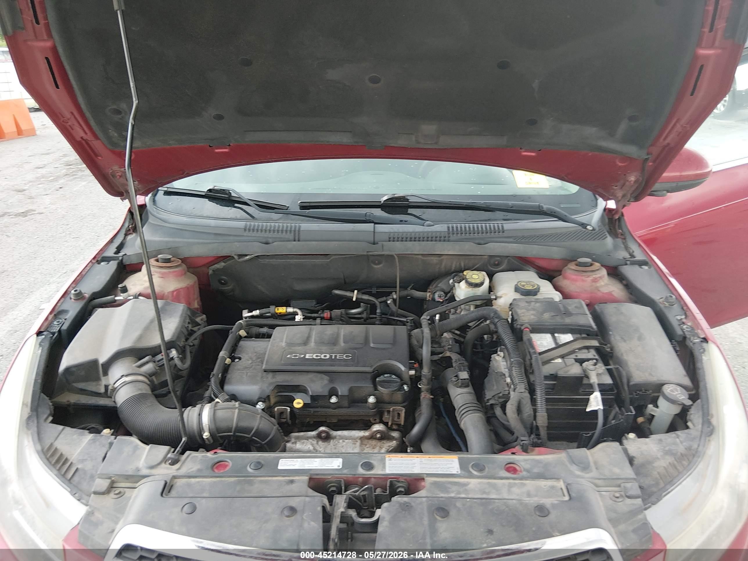 2013 Chevrolet Cruze 1lt Auto Красный vin: 1G1PC5SBXD7178232