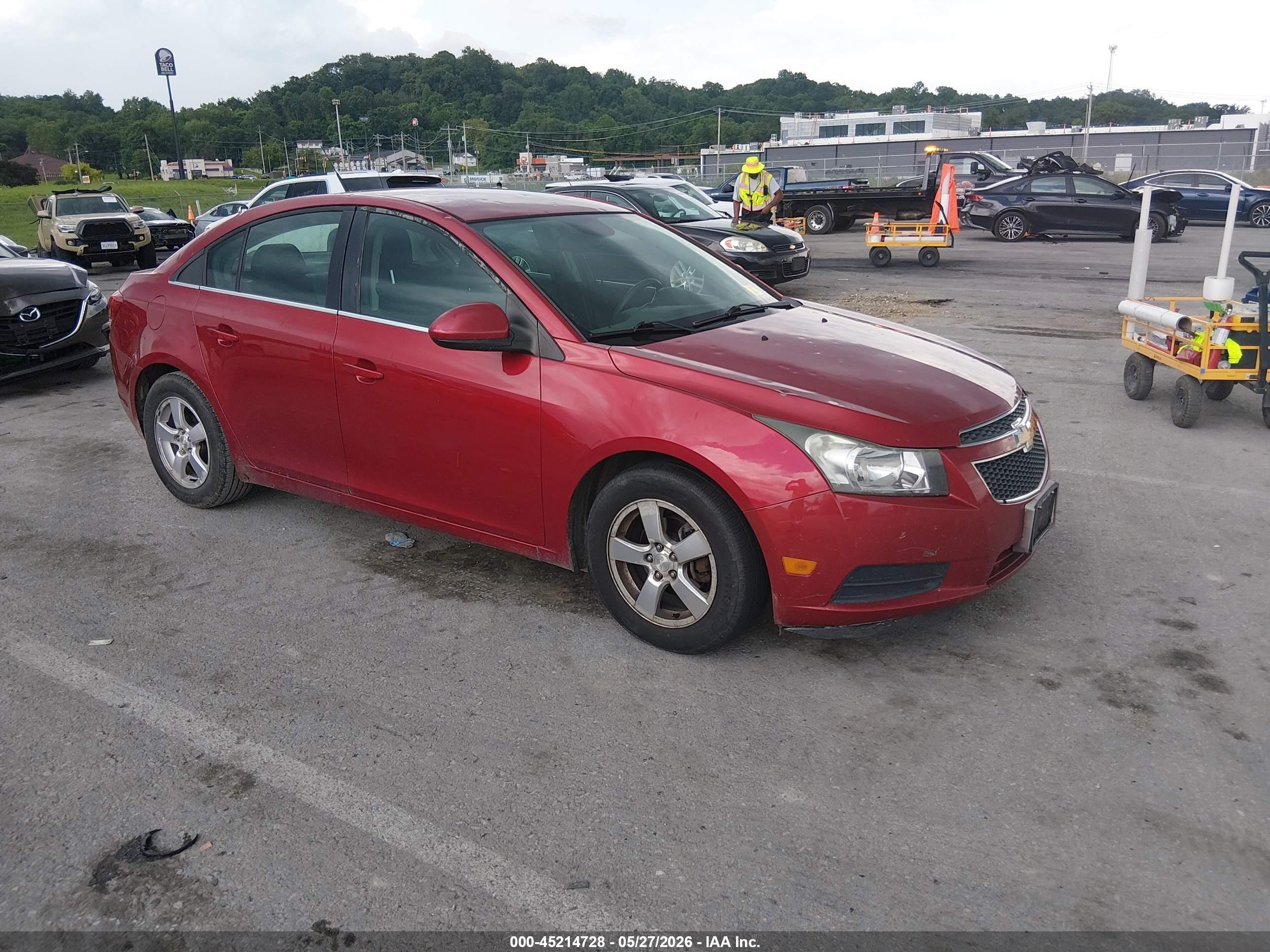 2013 Chevrolet Cruze 1lt Auto Red vin: 1G1PC5SBXD7178232