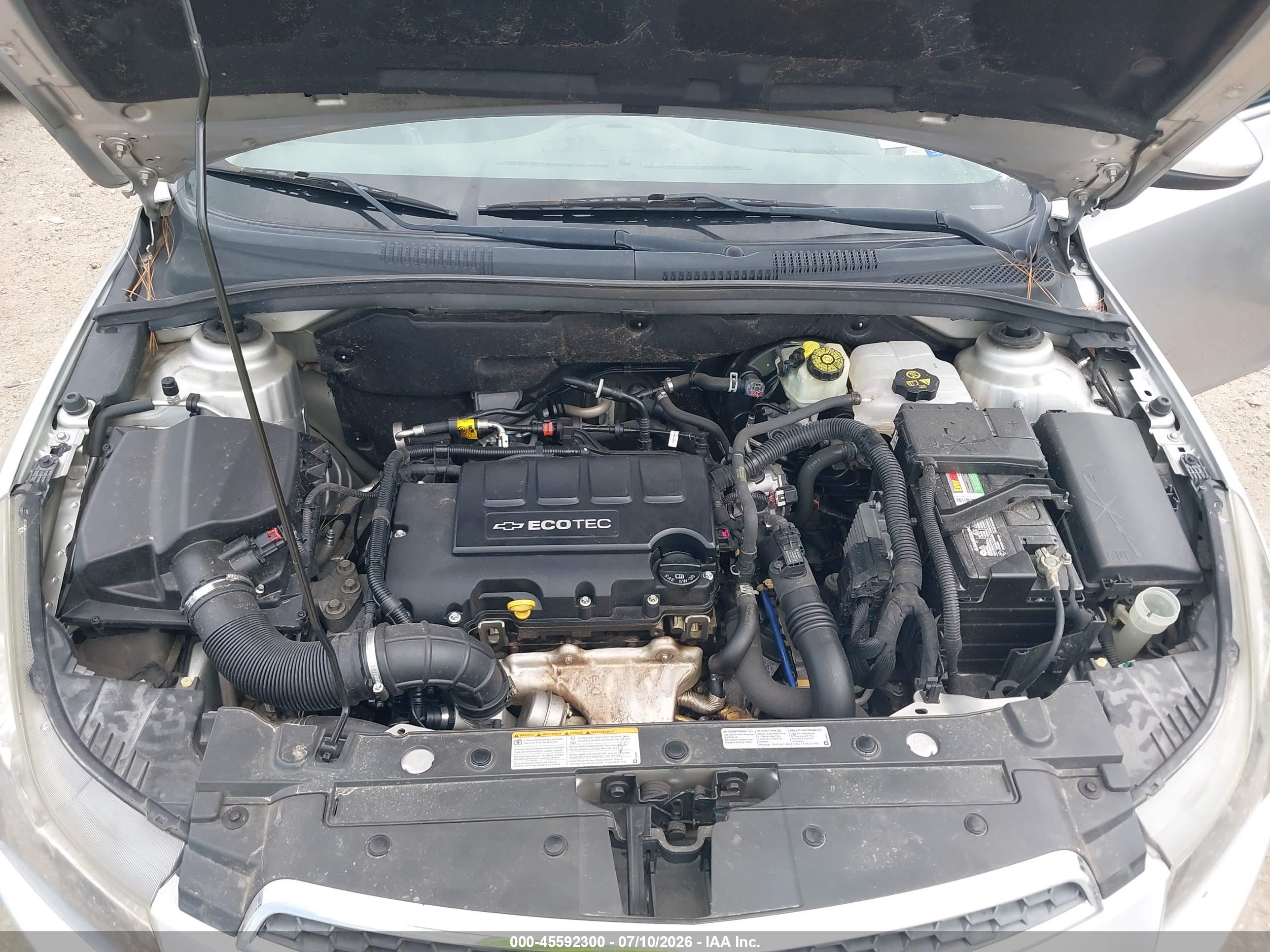 2013 Chevrolet Cruze 1lt Auto Черный vin: 1G1PC5SBXD7237148