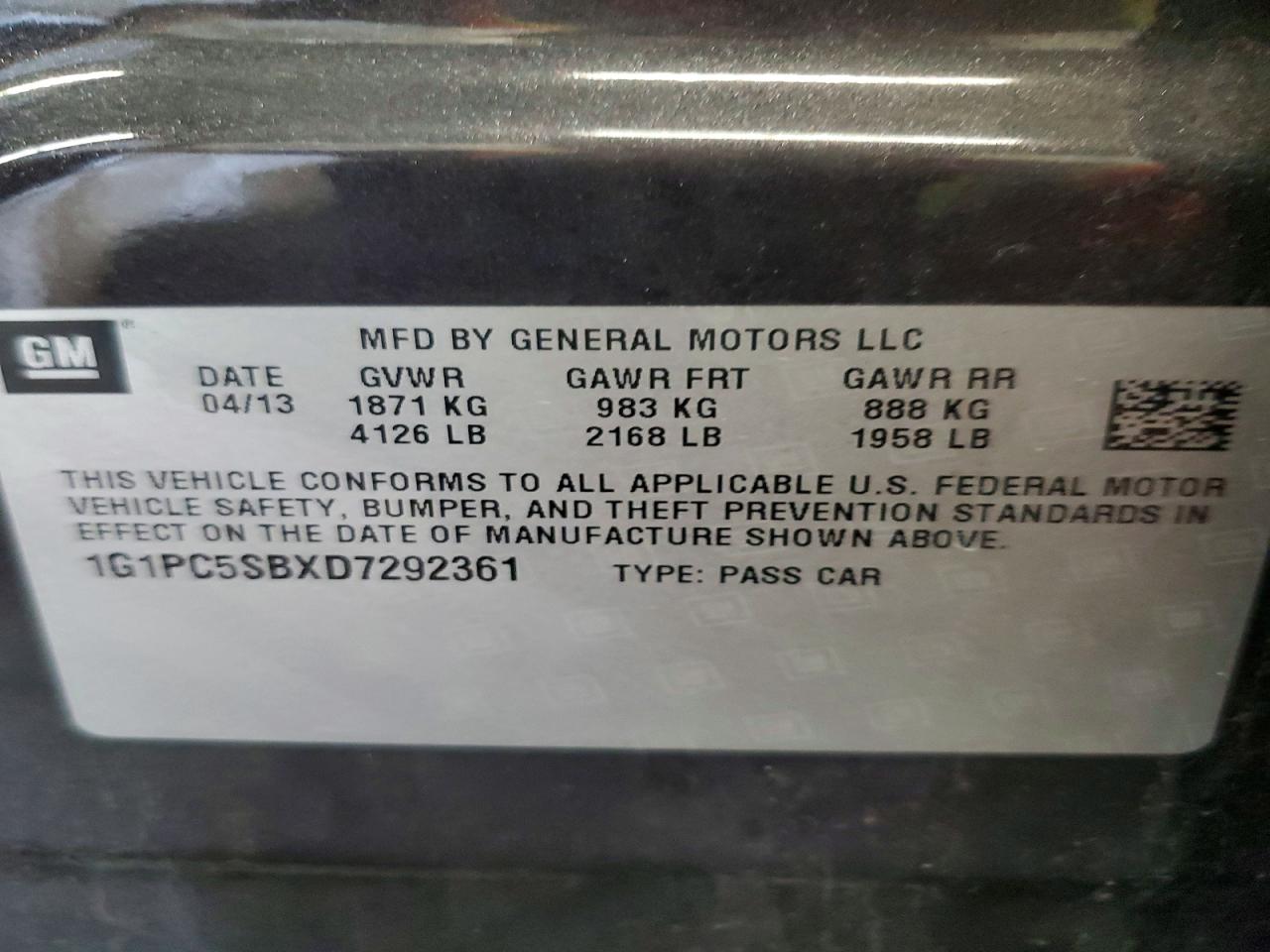 2013 Chevrolet Cruze Lt Gray vin: 1G1PC5SBXD7292361