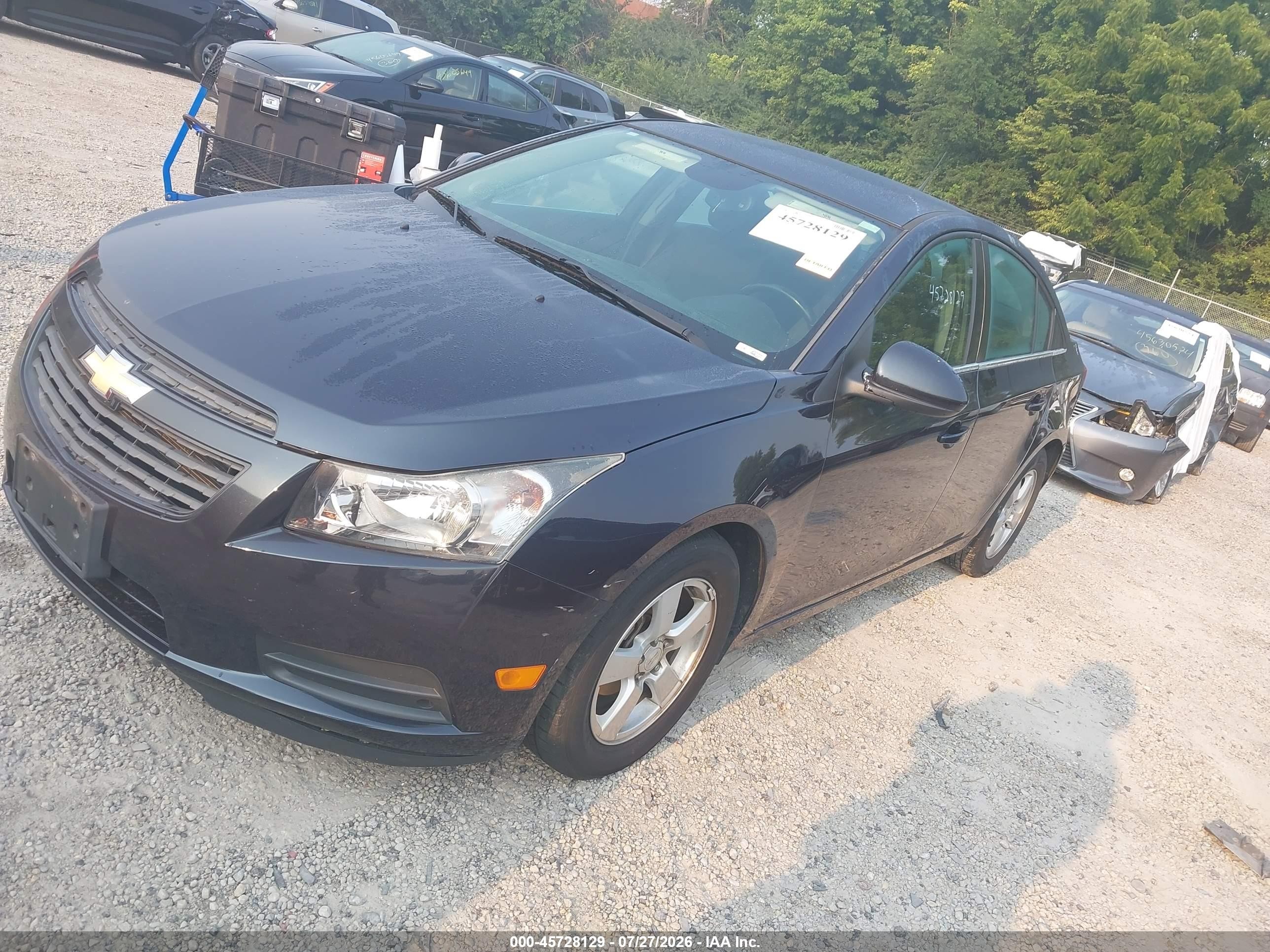 2013 Chevrolet Cruze 1lt Auto Black vin: 1G1PC5SBXD7318389