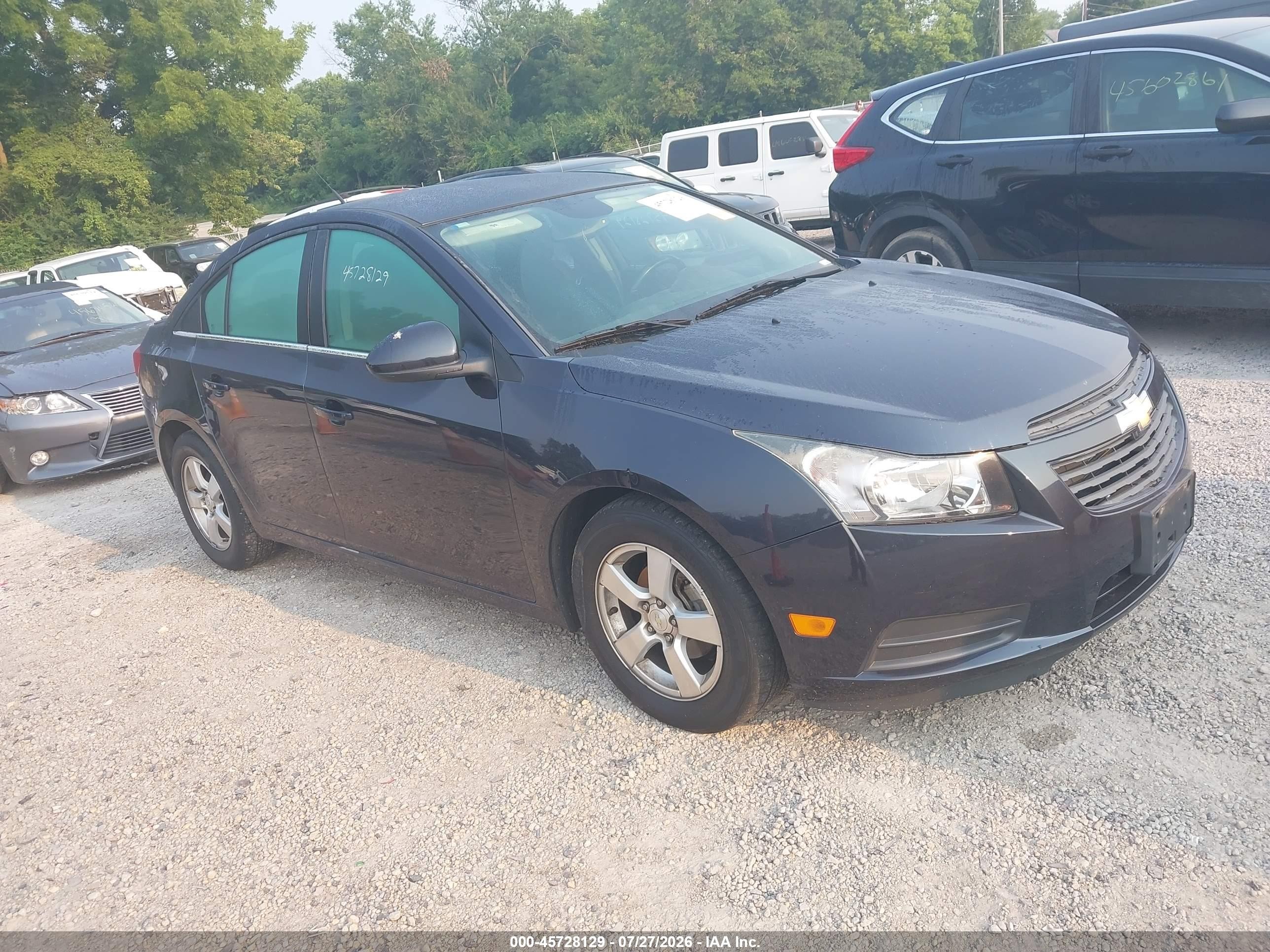 2013 Chevrolet Cruze 1lt Auto Black vin: 1G1PC5SBXD7318389