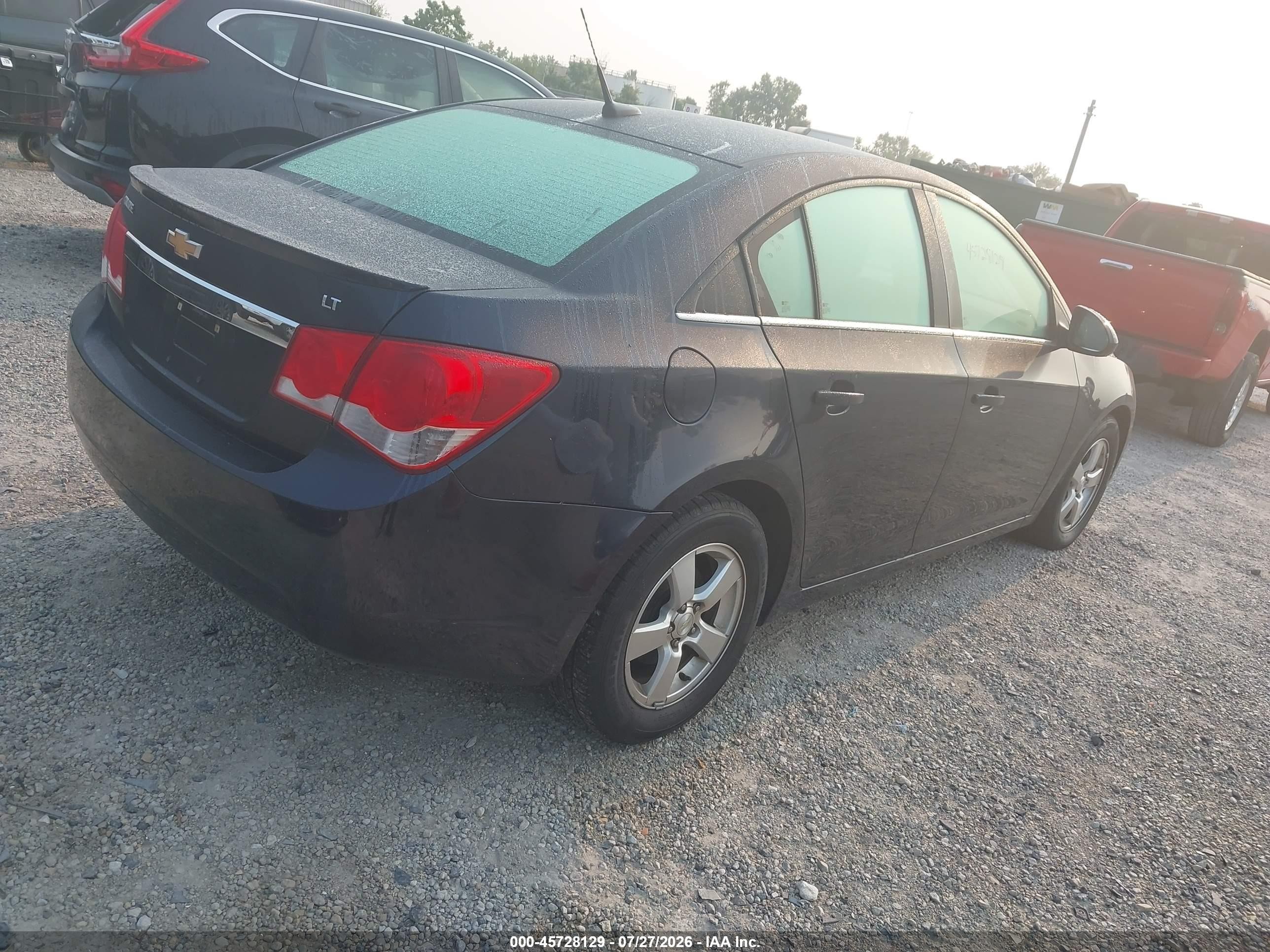 2013 Chevrolet Cruze 1lt Auto Black vin: 1G1PC5SBXD7318389