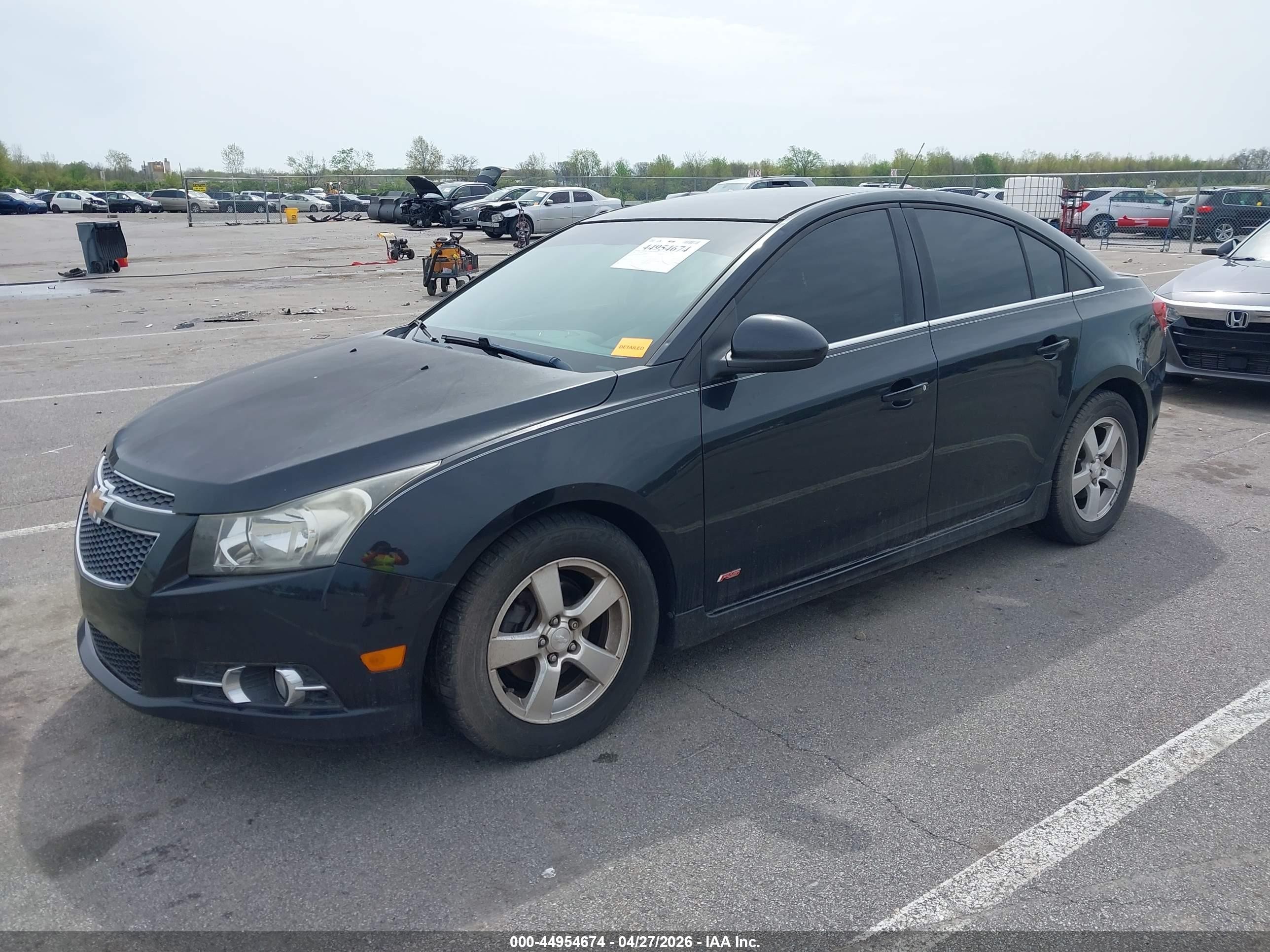 2013 Chevrolet Cruze 1lt Auto Black vin: 1G1PC5SBXD7322734