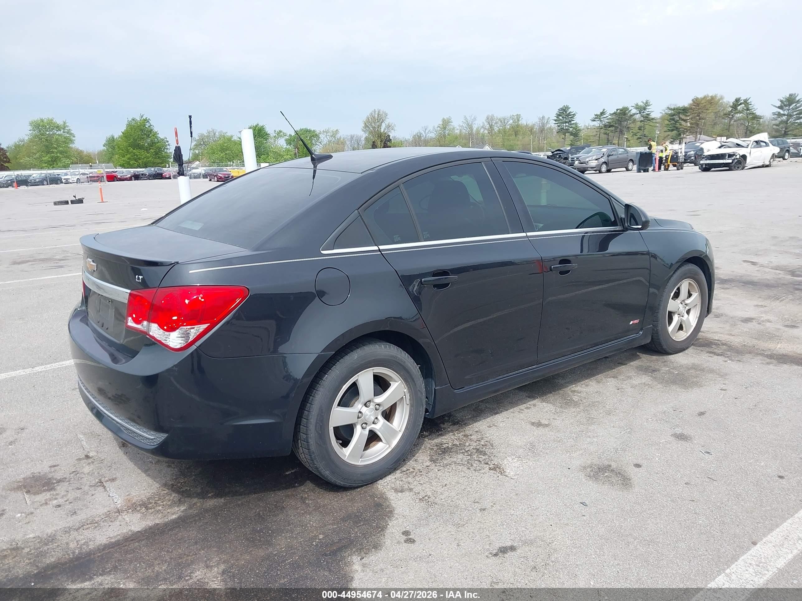 2013 Chevrolet Cruze 1lt Auto Black vin: 1G1PC5SBXD7322734
