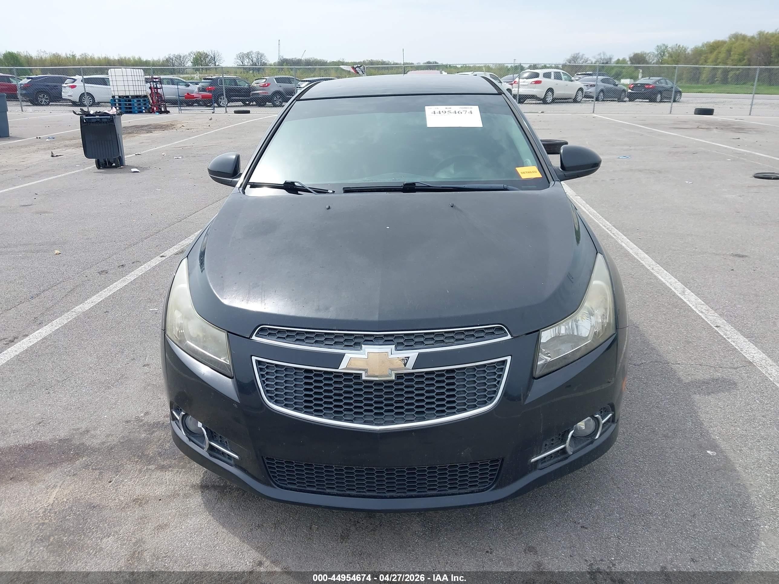 2013 Chevrolet Cruze 1lt Auto Black vin: 1G1PC5SBXD7322734