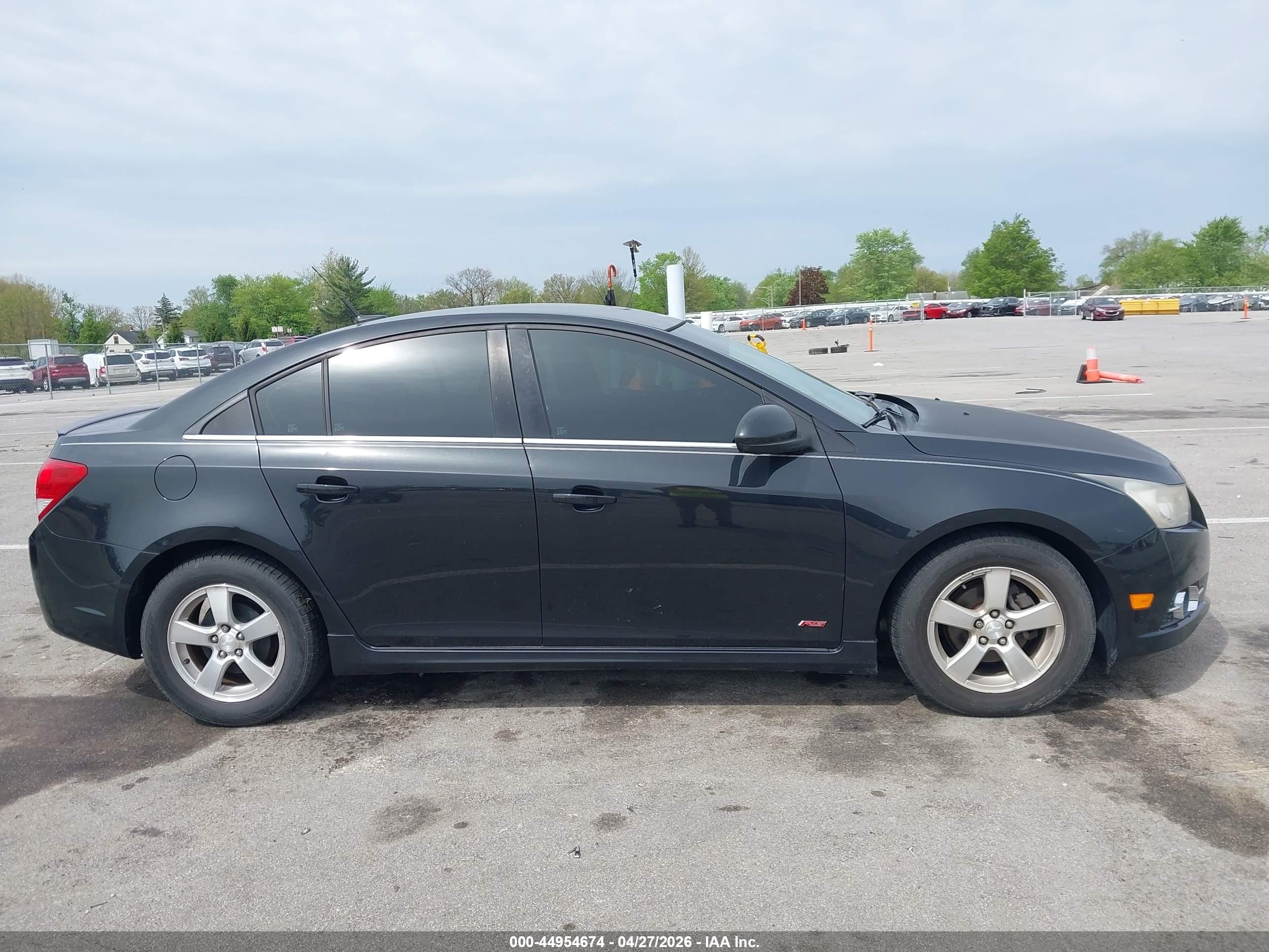 2013 Chevrolet Cruze 1lt Auto Black vin: 1G1PC5SBXD7322734