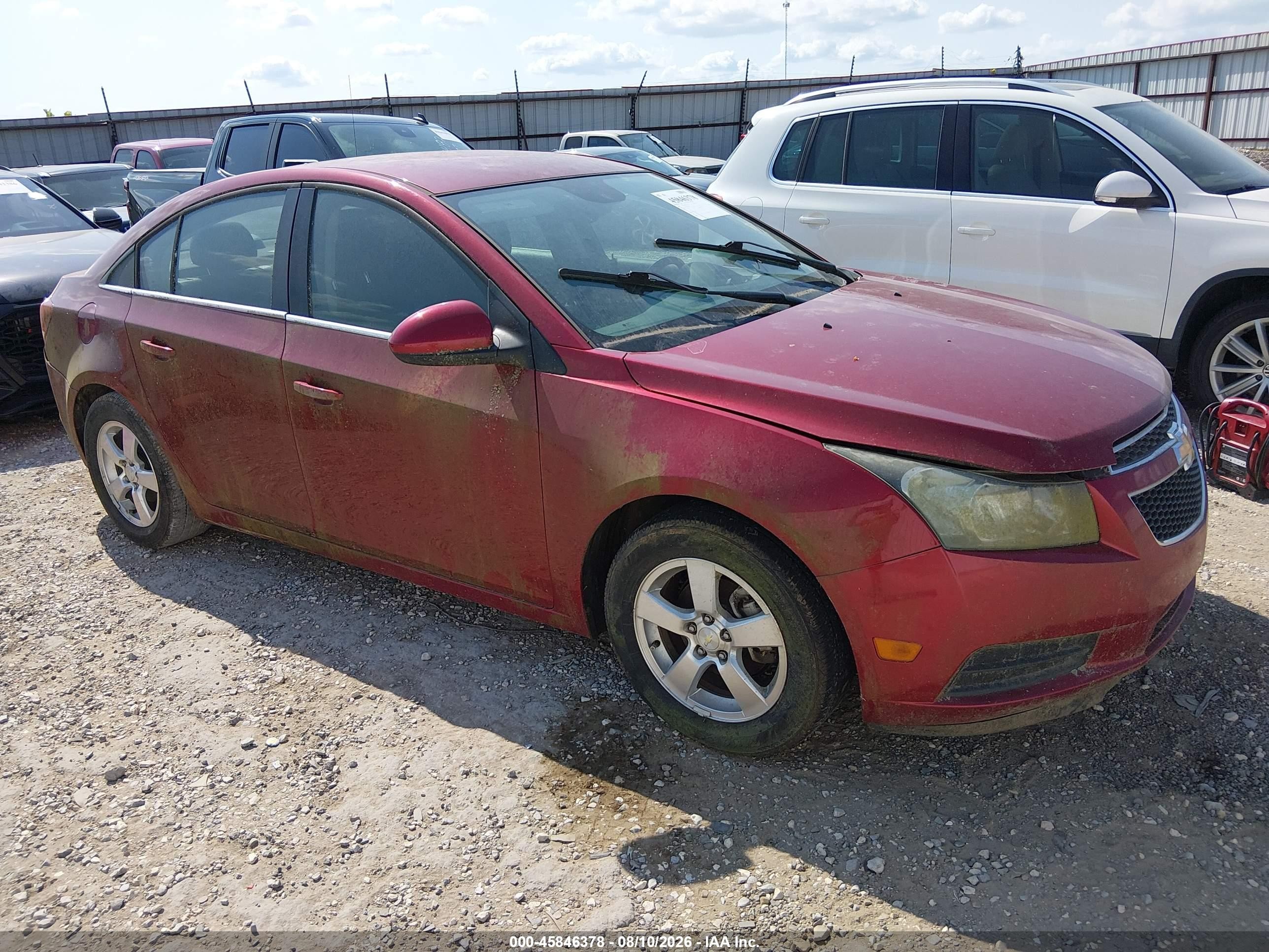 2013 Chevrolet Cruze 1lt Auto Burgundy vin: 1G1PC5SBXD7329022