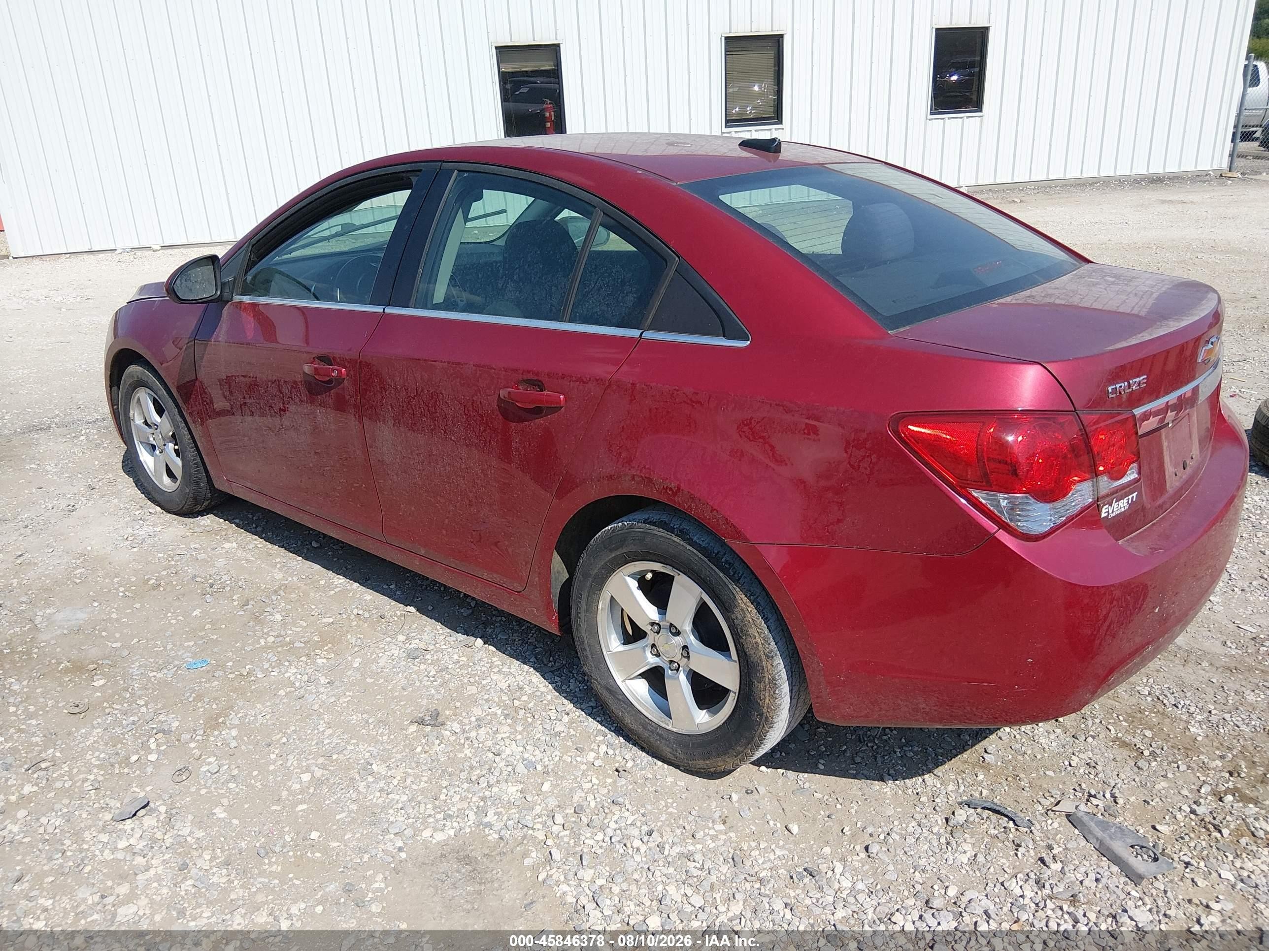 2013 Chevrolet Cruze 1lt Auto Burgundy vin: 1G1PC5SBXD7329022