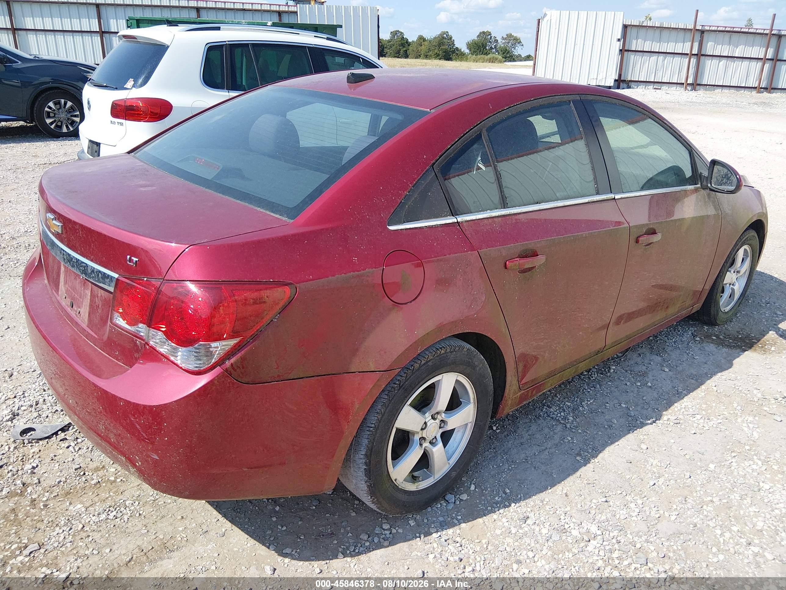 2013 Chevrolet Cruze 1lt Auto Burgundy vin: 1G1PC5SBXD7329022