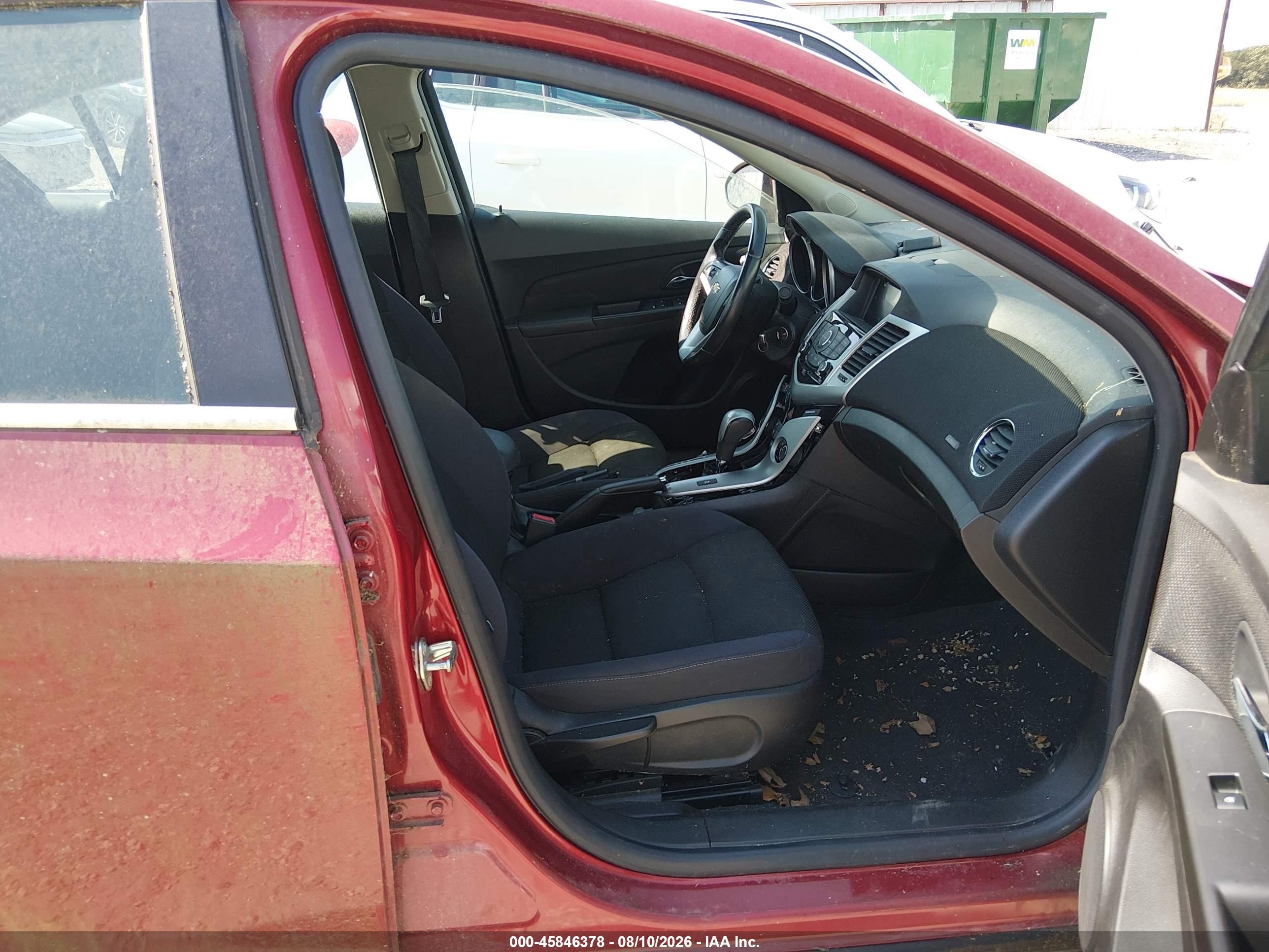 2013 Chevrolet Cruze 1lt Auto Burgundy vin: 1G1PC5SBXD7329022