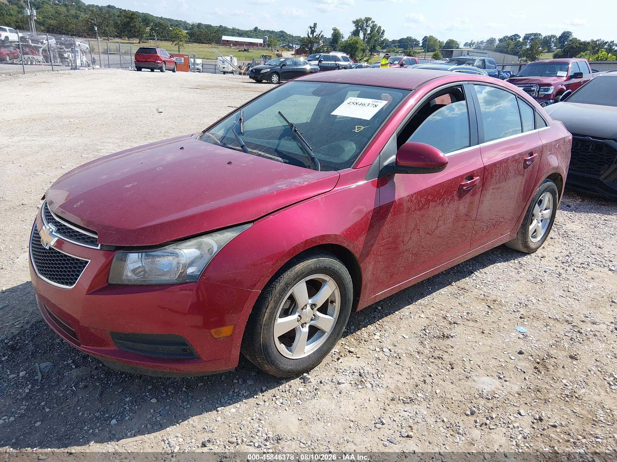 2013 Chevrolet Cruze 1lt Auto Burgundy vin: 1G1PC5SBXD7329022