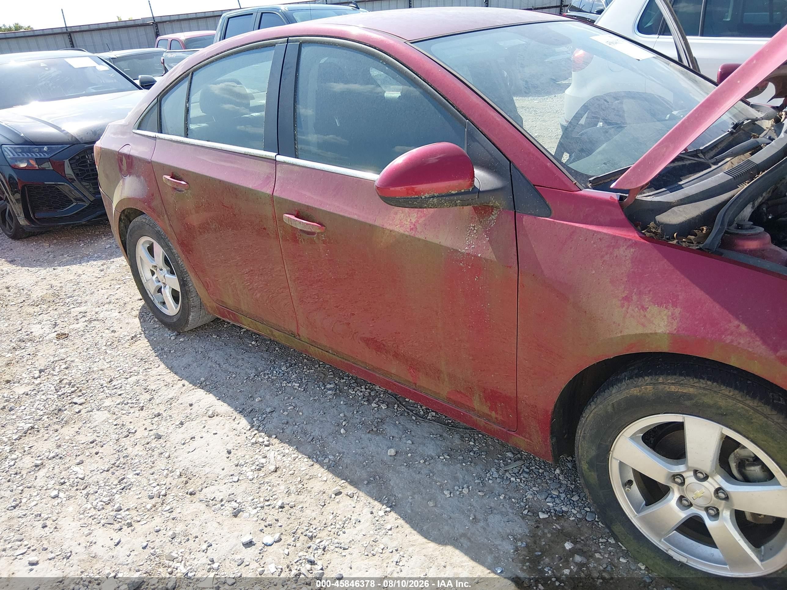 2013 Chevrolet Cruze 1lt Auto Burgundy vin: 1G1PC5SBXD7329022