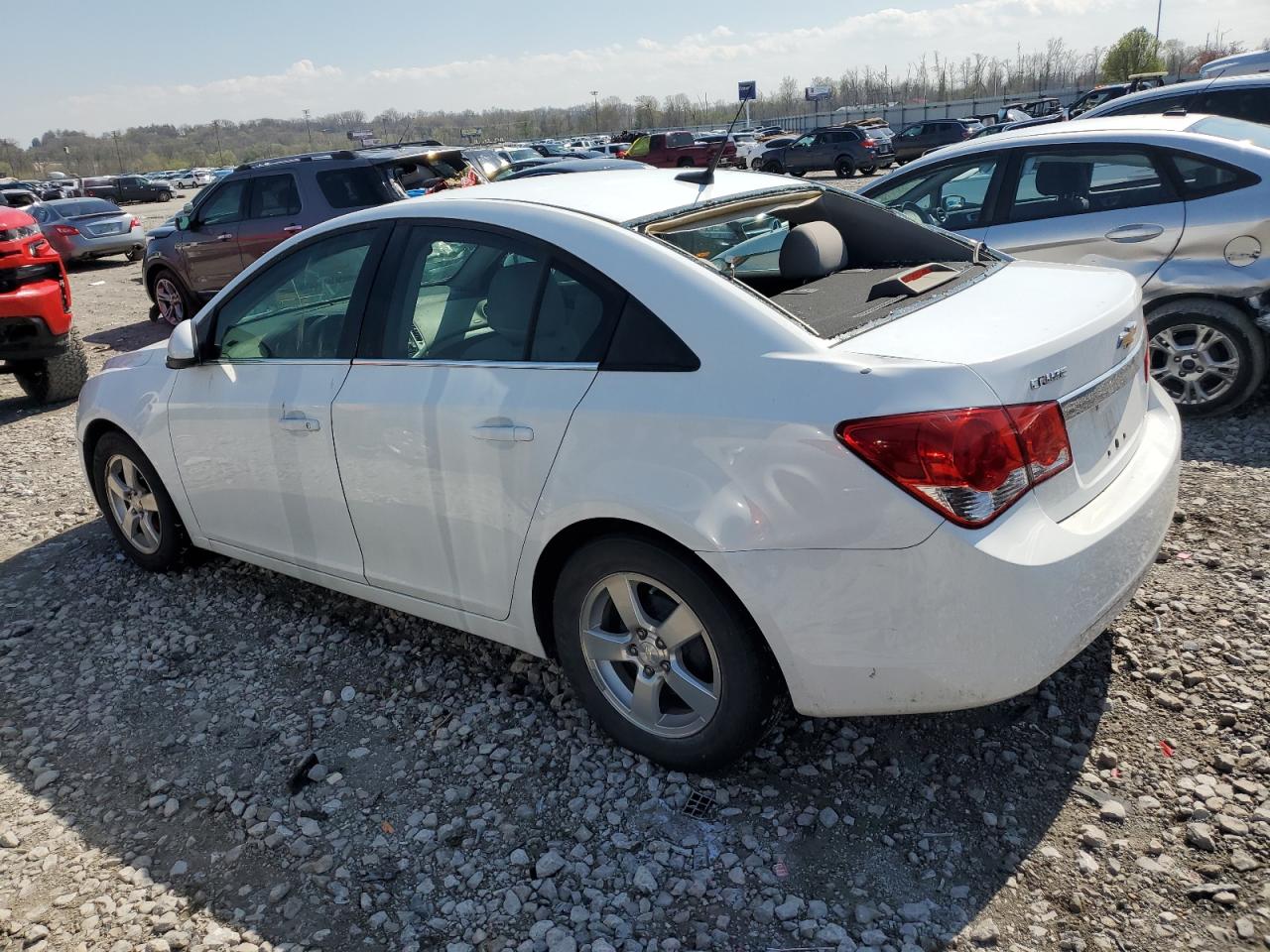 2014 Chevrolet Cruze Lt White vin: 1G1PC5SBXE7109235