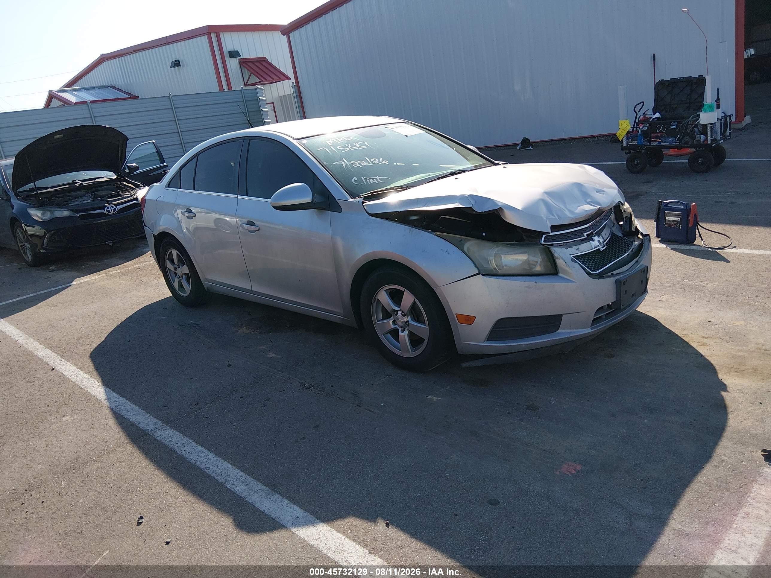 2014 Chevrolet Cruze 1lt Auto Silver vin: 1G1PC5SBXE7158872