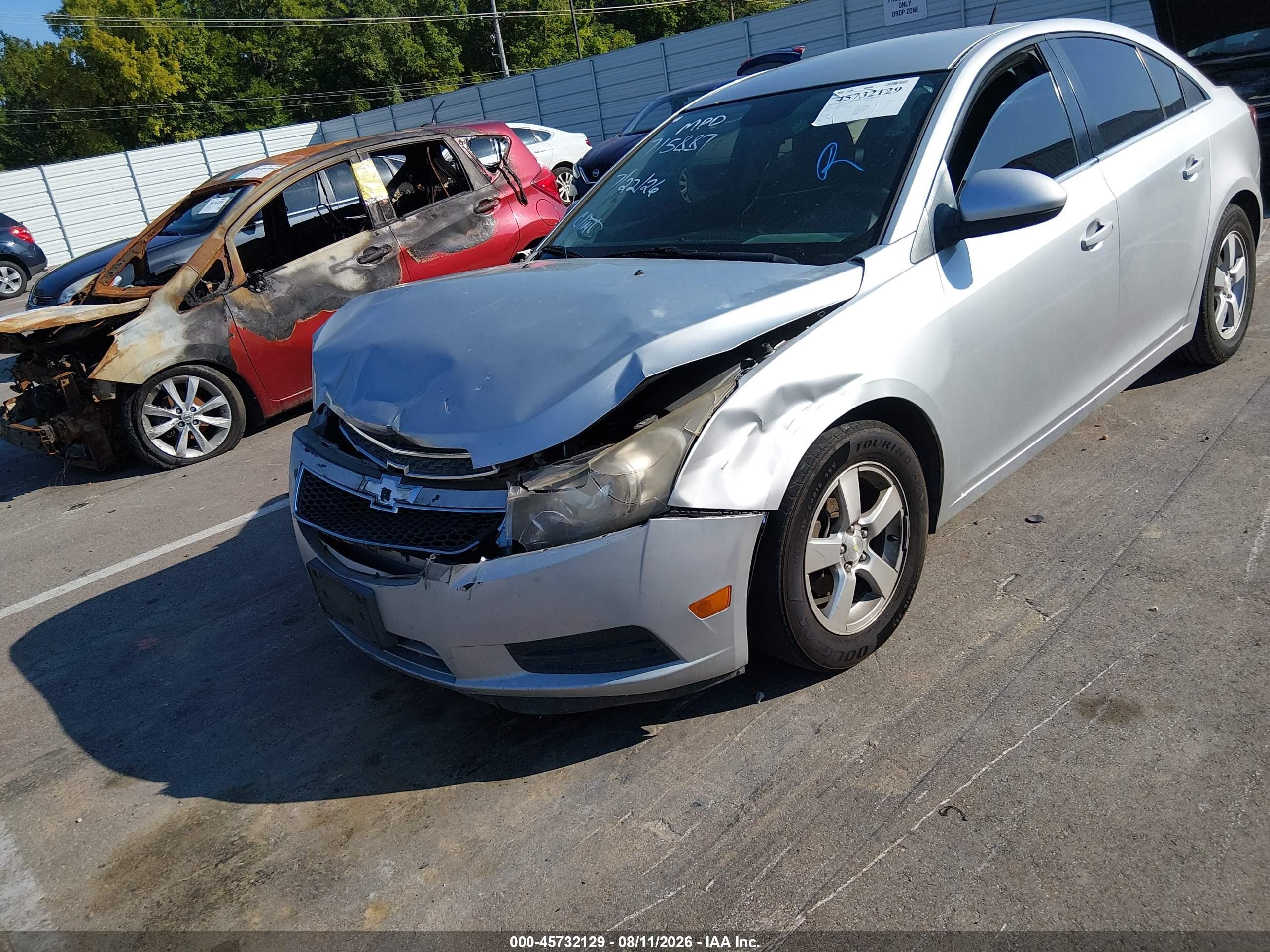 2014 Chevrolet Cruze 1lt Auto Серебряный vin: 1G1PC5SBXE7158872