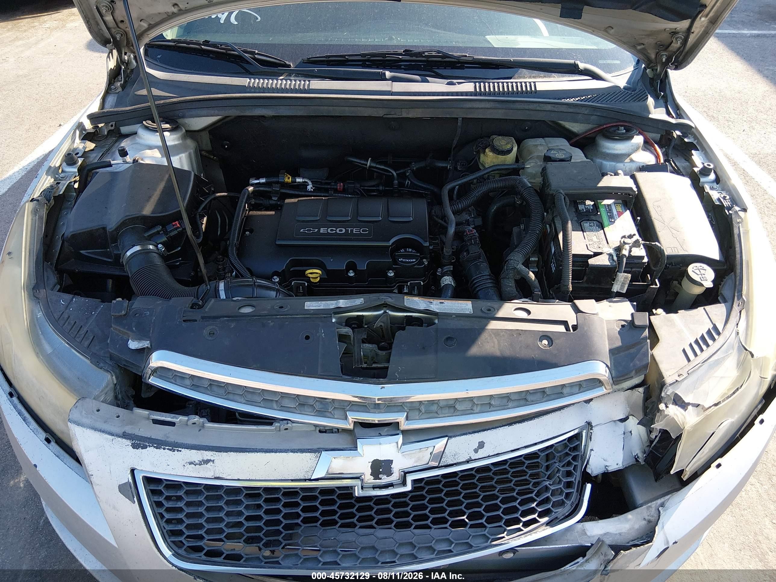 2014 Chevrolet Cruze 1lt Auto Серебряный vin: 1G1PC5SBXE7158872