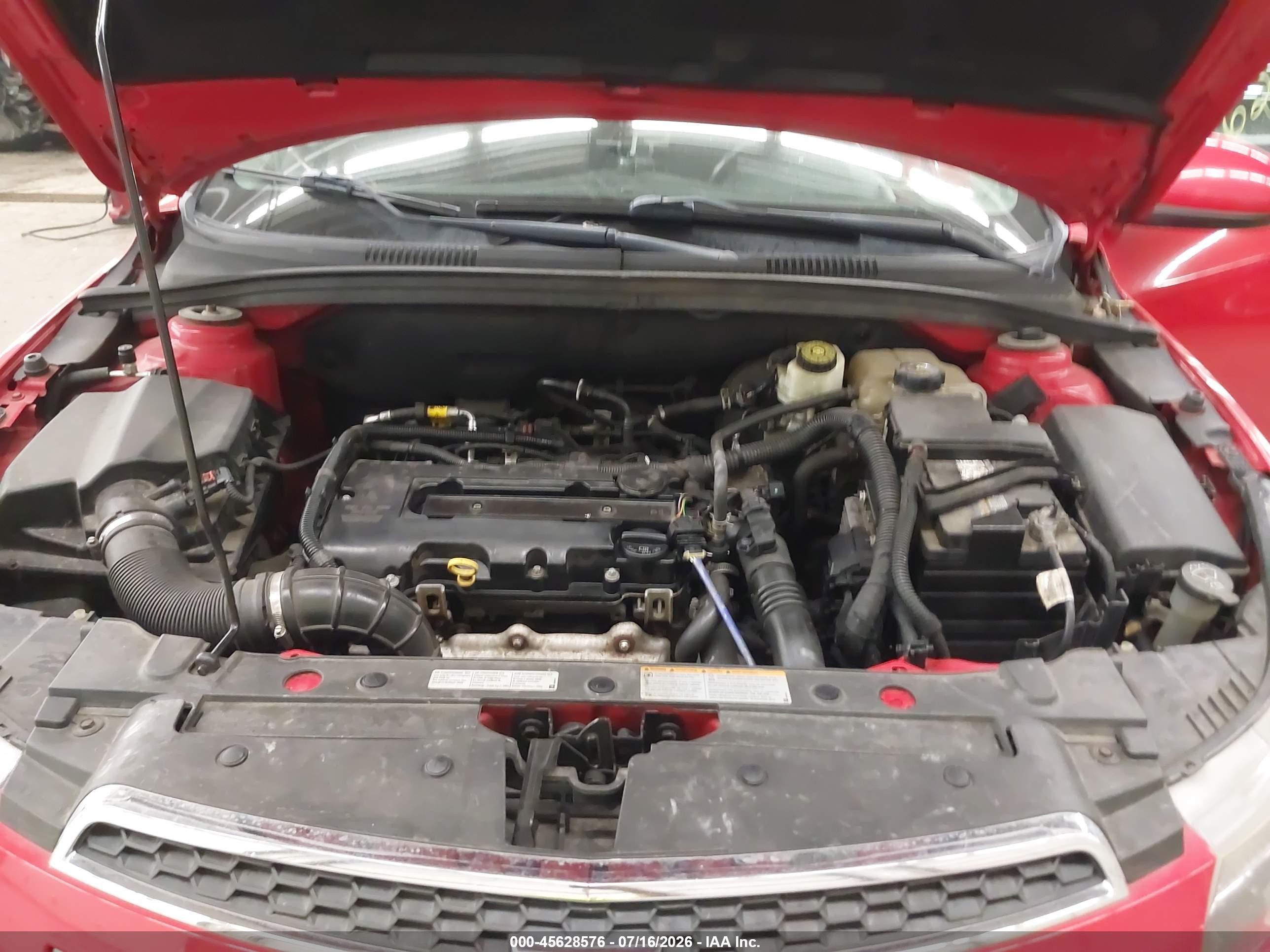 2014 Chevrolet Cruze 1lt Auto Красный vin: 1G1PC5SBXE7161819