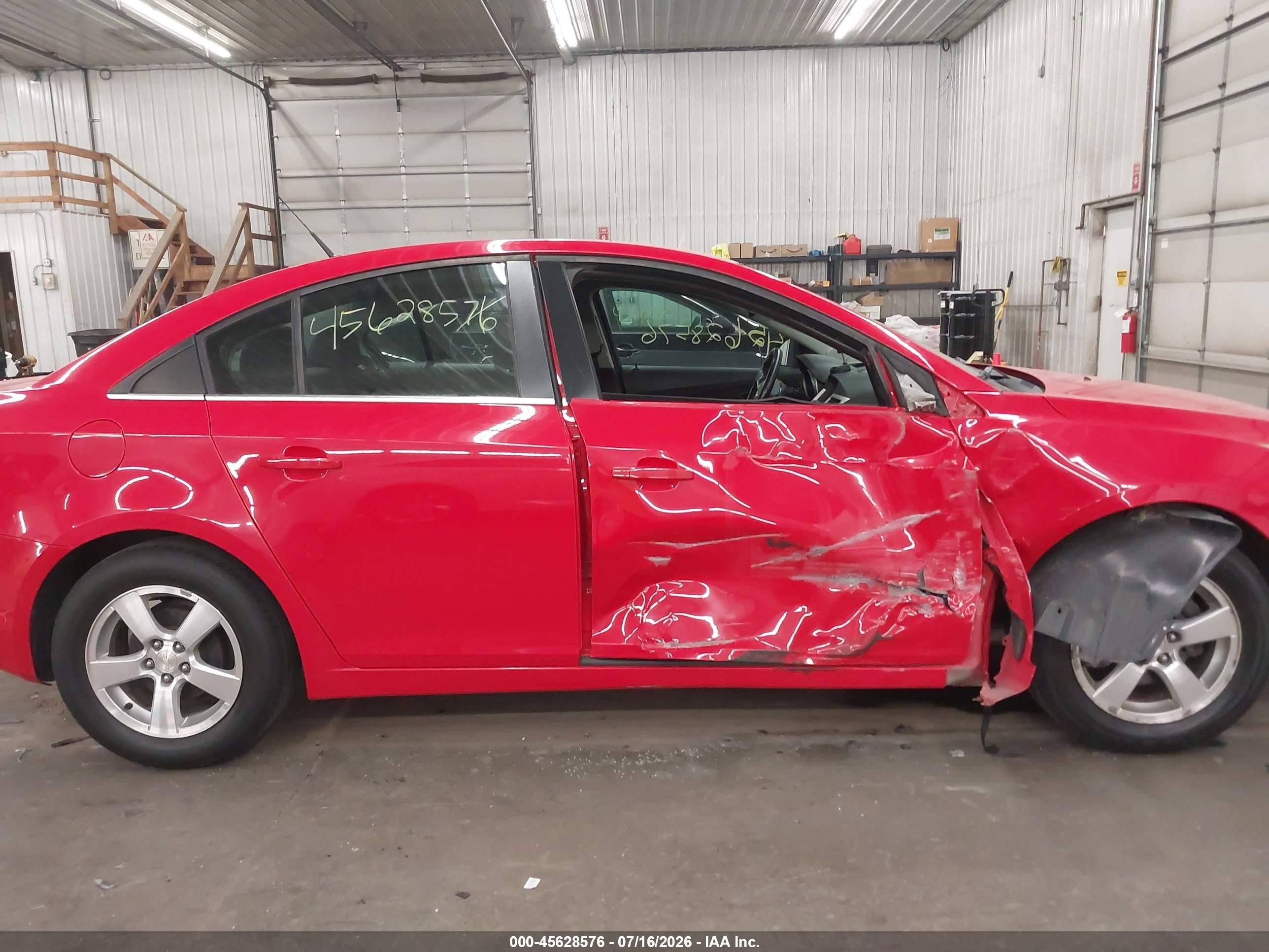 2014 Chevrolet Cruze 1lt Auto Красный vin: 1G1PC5SBXE7161819