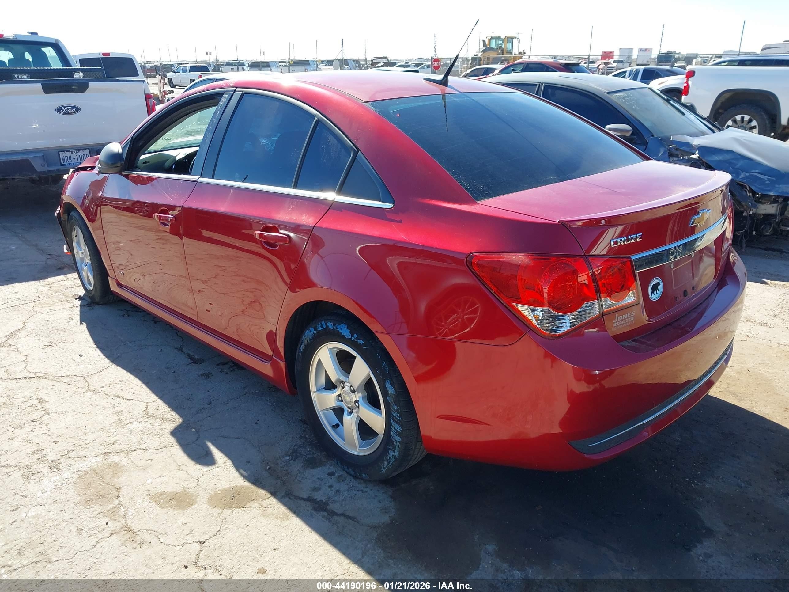 2014 Chevrolet Cruze 1lt Auto Red vin: 1G1PC5SBXE7198742