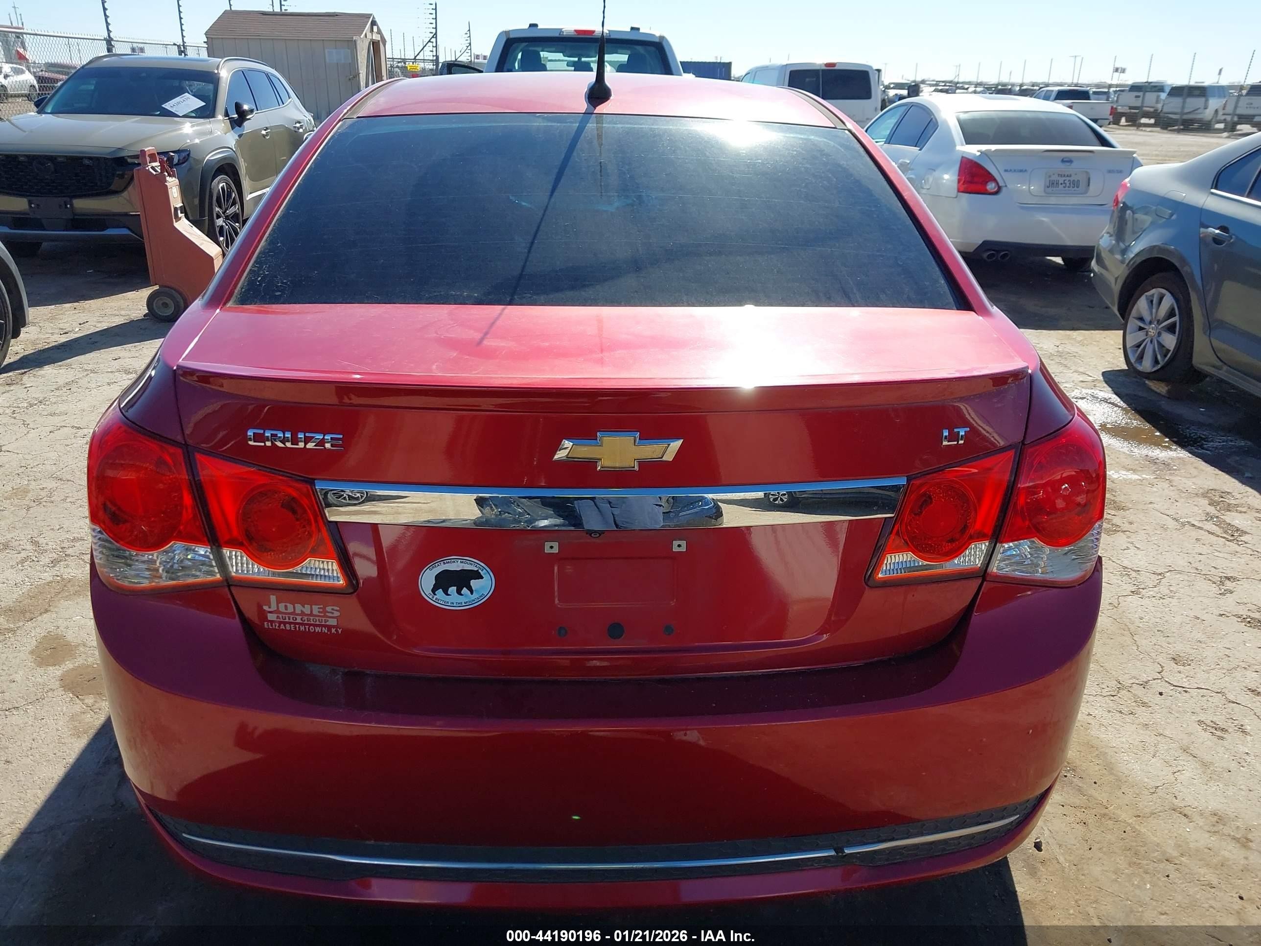 2014 Chevrolet Cruze 1lt Auto Red vin: 1G1PC5SBXE7198742