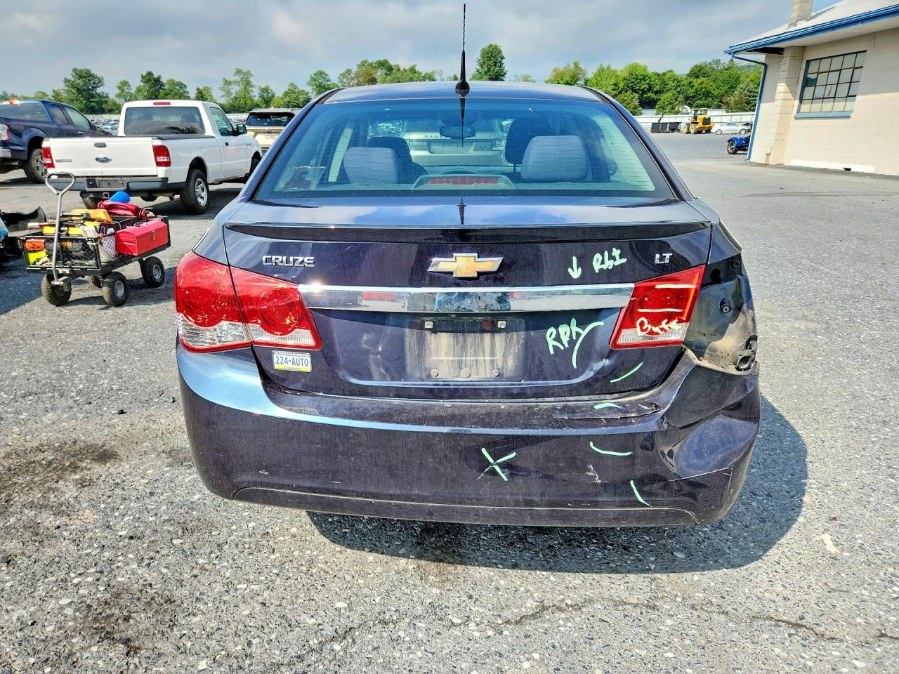 2014 Chevrolet Cruze Lt Blue vin: 1G1PC5SBXE7215345