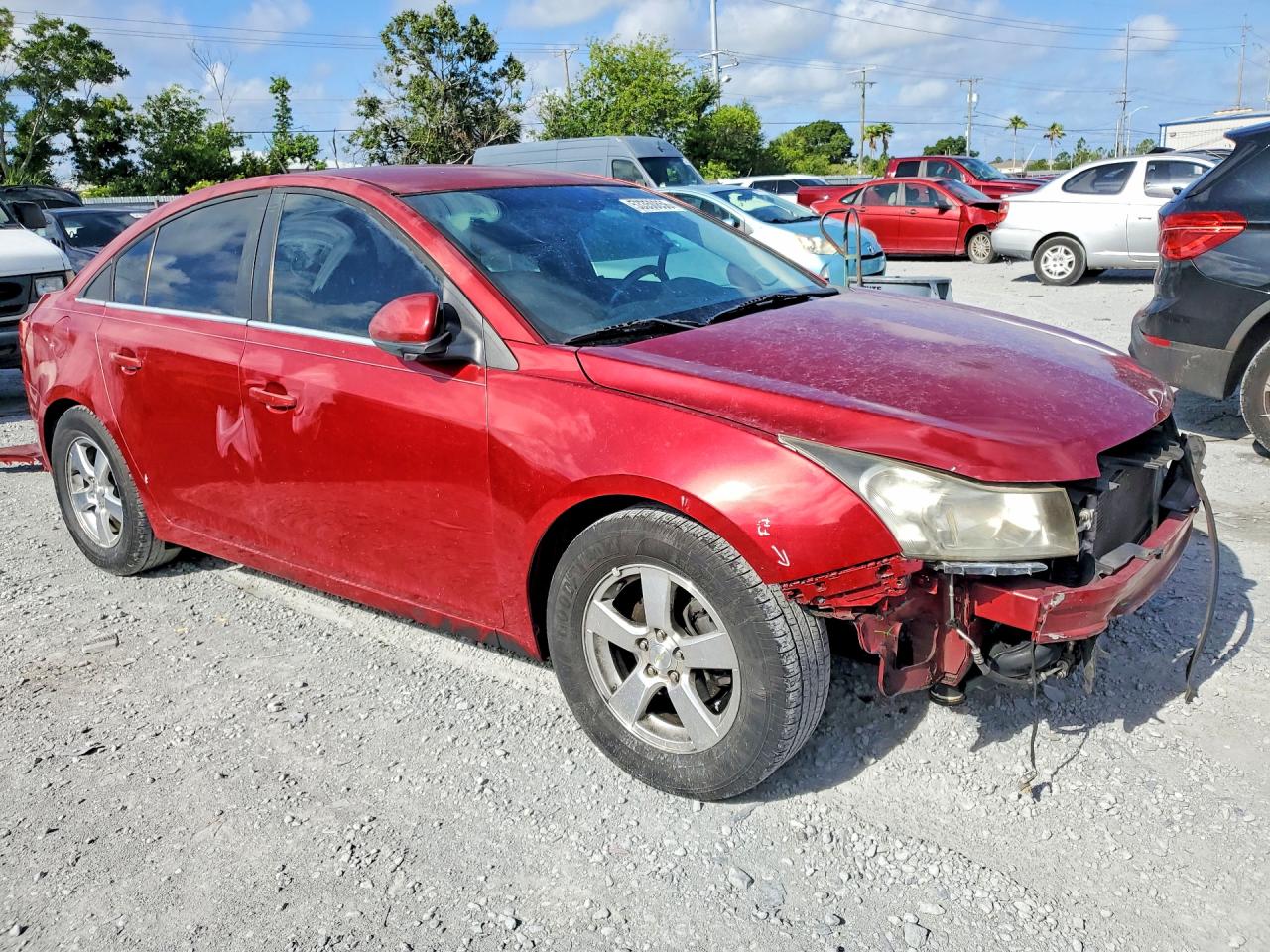 2014 Chevrolet Cruze Lt Red vin: 1G1PC5SBXE7222893