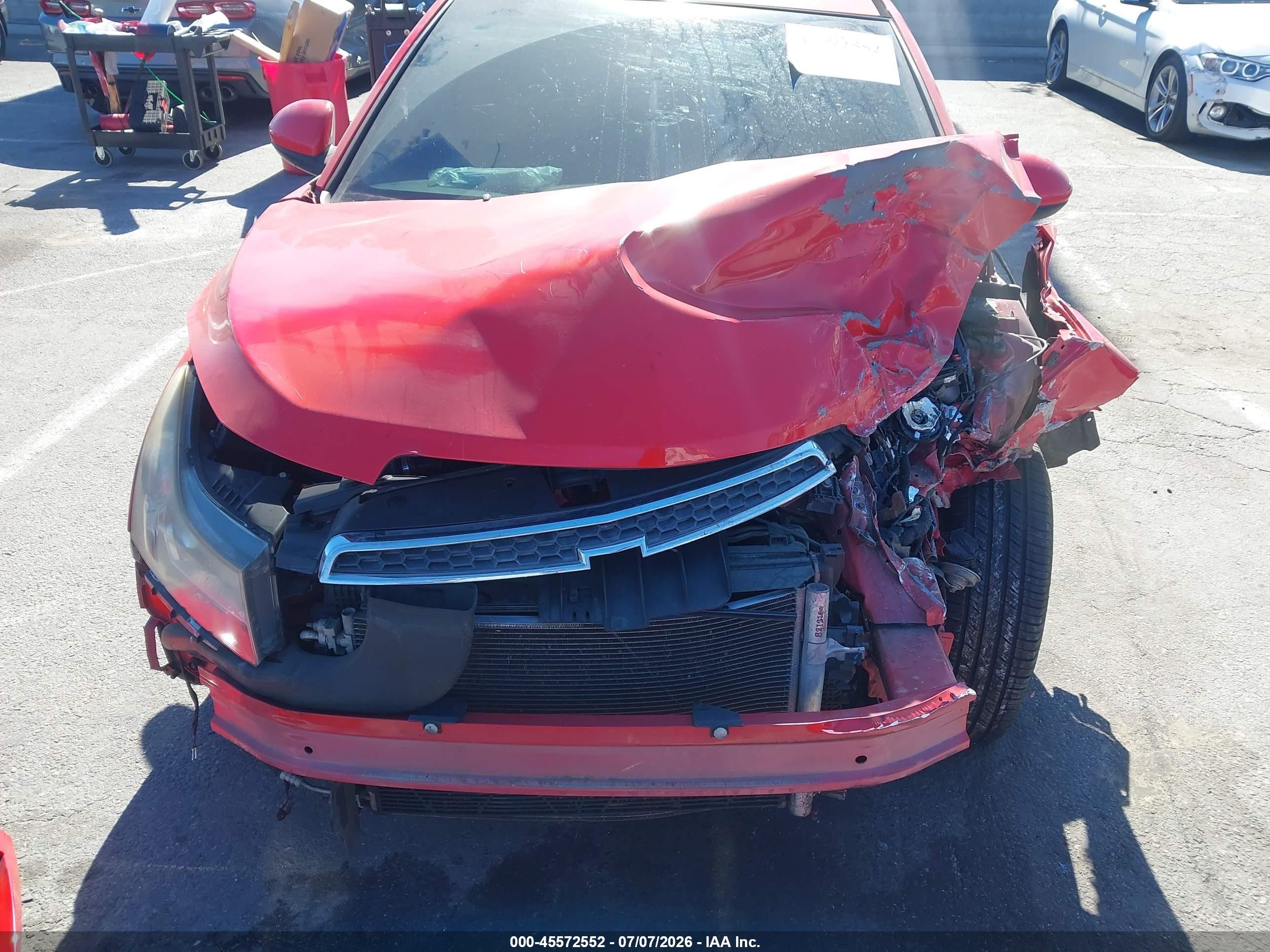 2014 Chevrolet Cruze 1lt Auto Красный vin: 1G1PC5SBXE7255702
