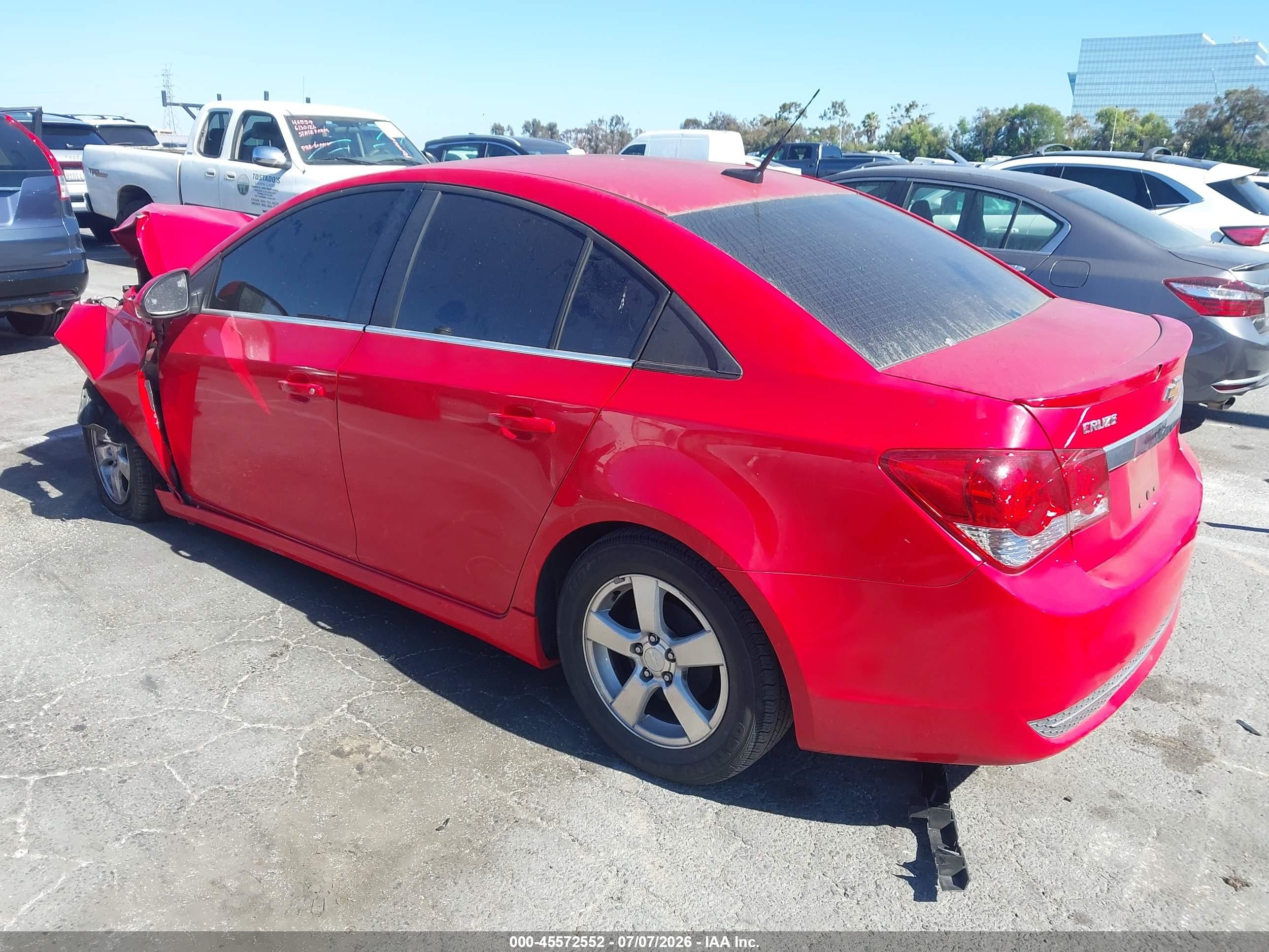 2014 Chevrolet Cruze 1lt Auto Красный vin: 1G1PC5SBXE7255702