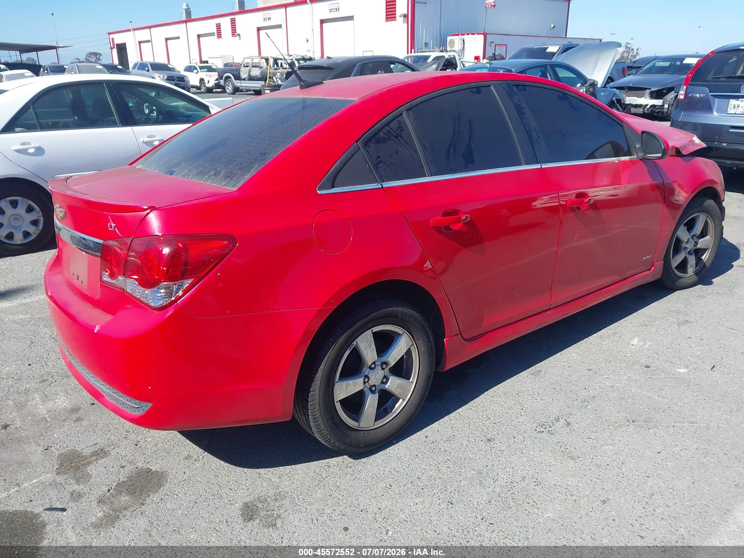 2014 Chevrolet Cruze 1lt Auto Красный vin: 1G1PC5SBXE7255702