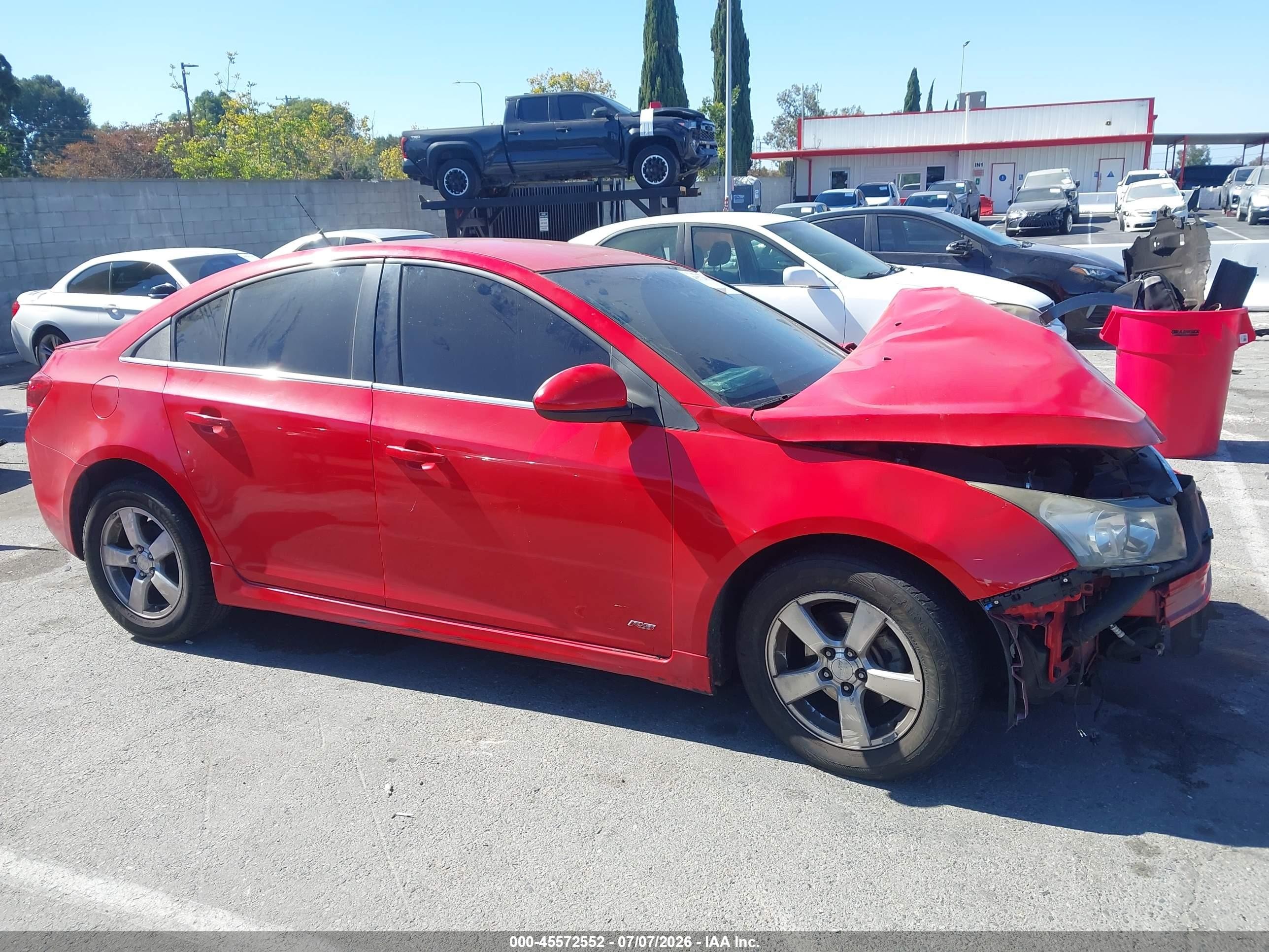 2014 Chevrolet Cruze 1lt Auto Красный vin: 1G1PC5SBXE7255702