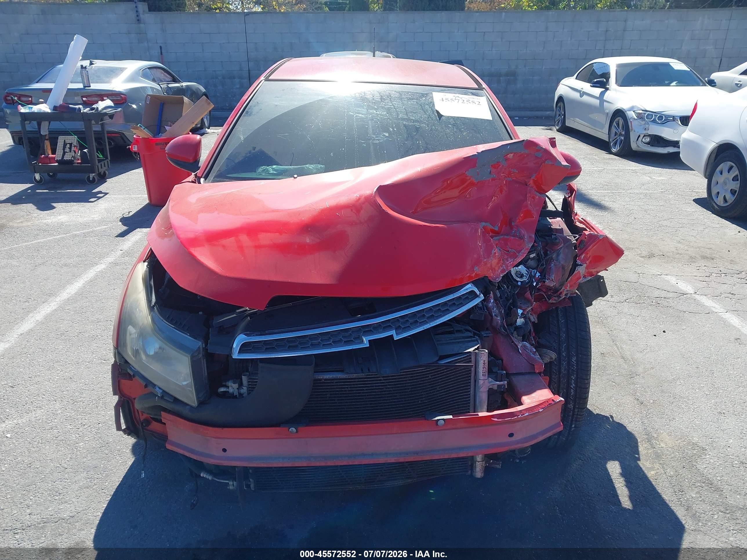 2014 Chevrolet Cruze 1lt Auto Красный vin: 1G1PC5SBXE7255702