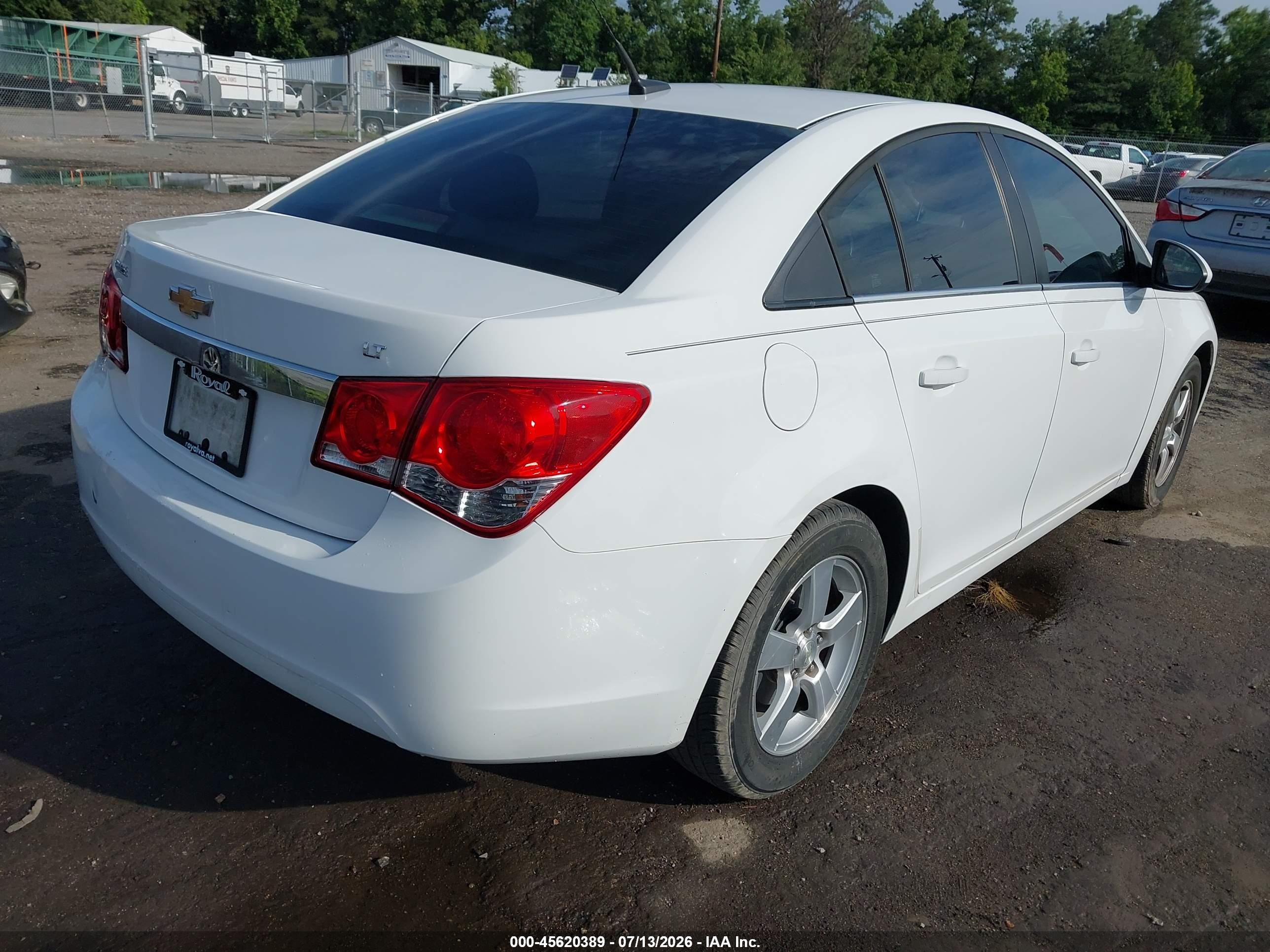 2014 Chevrolet Cruze 1lt Auto White vin: 1G1PC5SBXE7284472