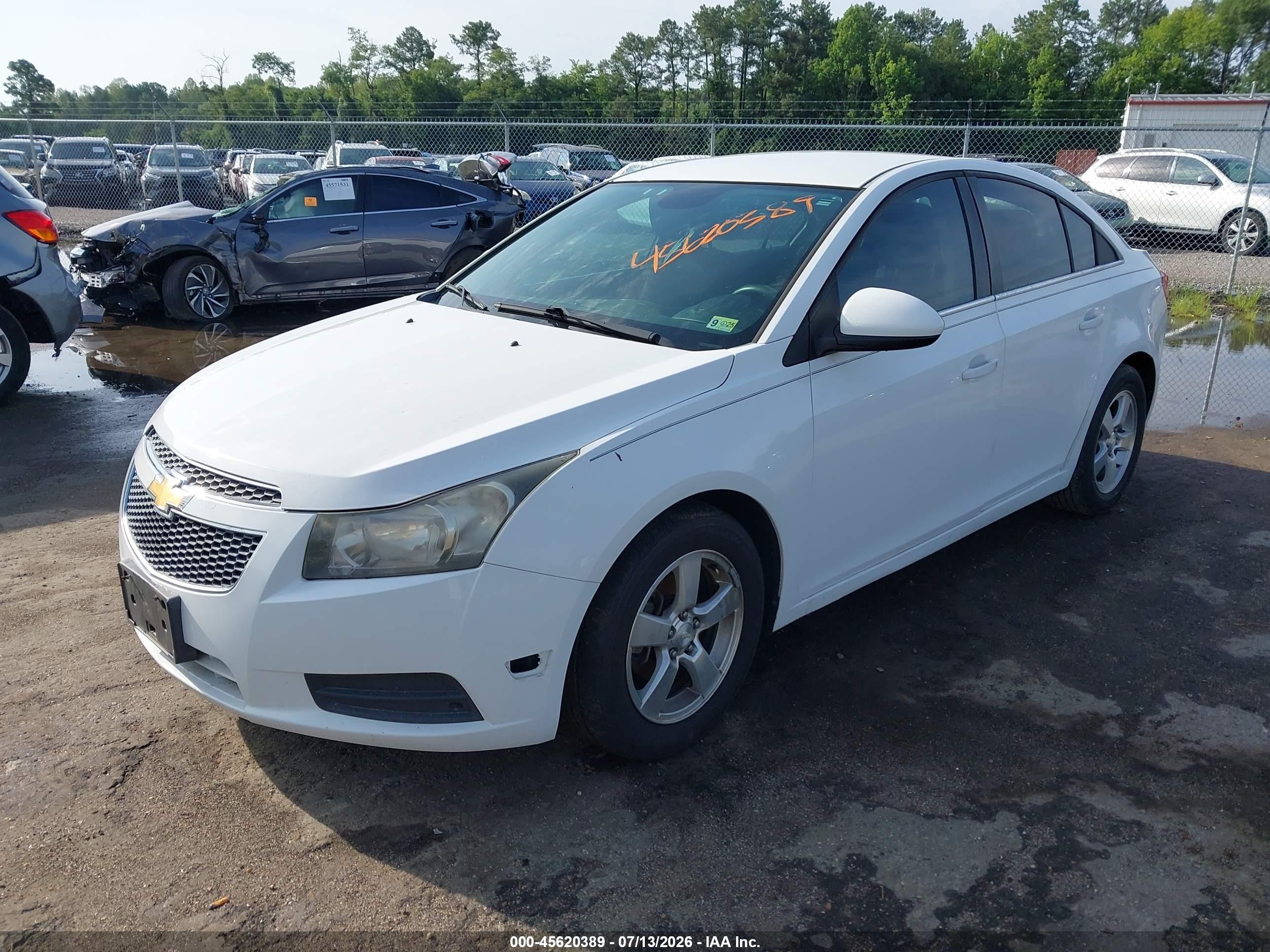 2014 Chevrolet Cruze 1lt Auto White vin: 1G1PC5SBXE7284472