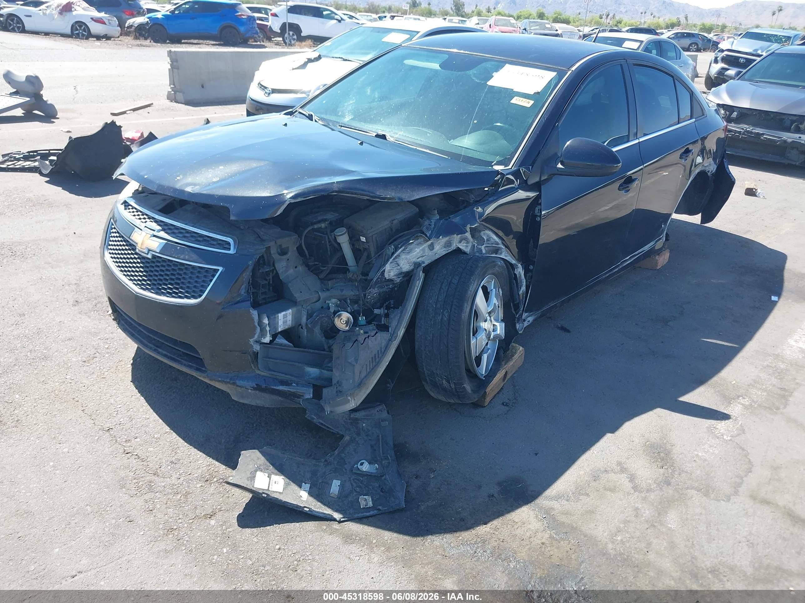 2014 Chevrolet Cruze 1lt Auto Black vin: 1G1PC5SBXE7290398