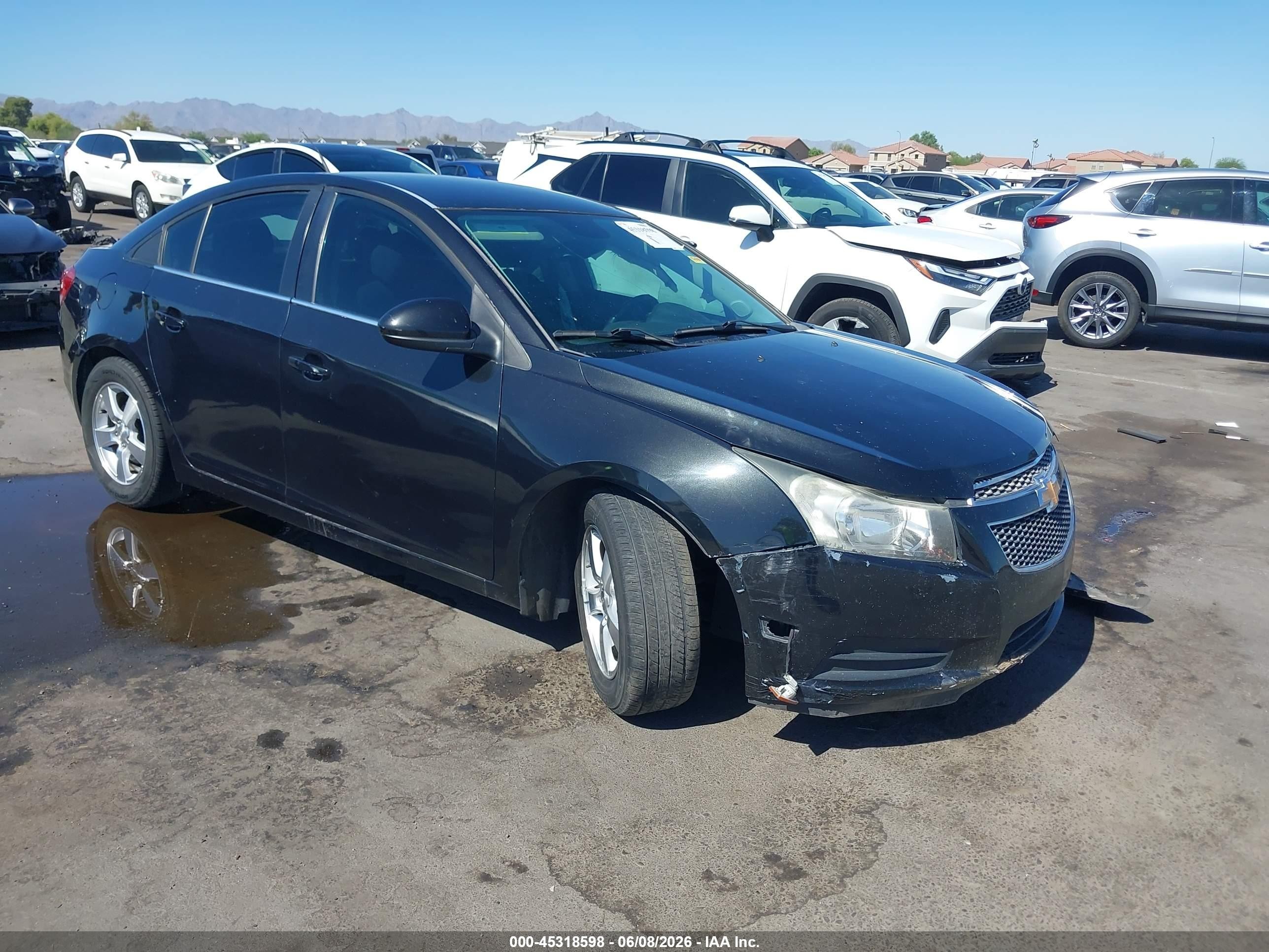 2014 Chevrolet Cruze 1lt Auto Black vin: 1G1PC5SBXE7290398