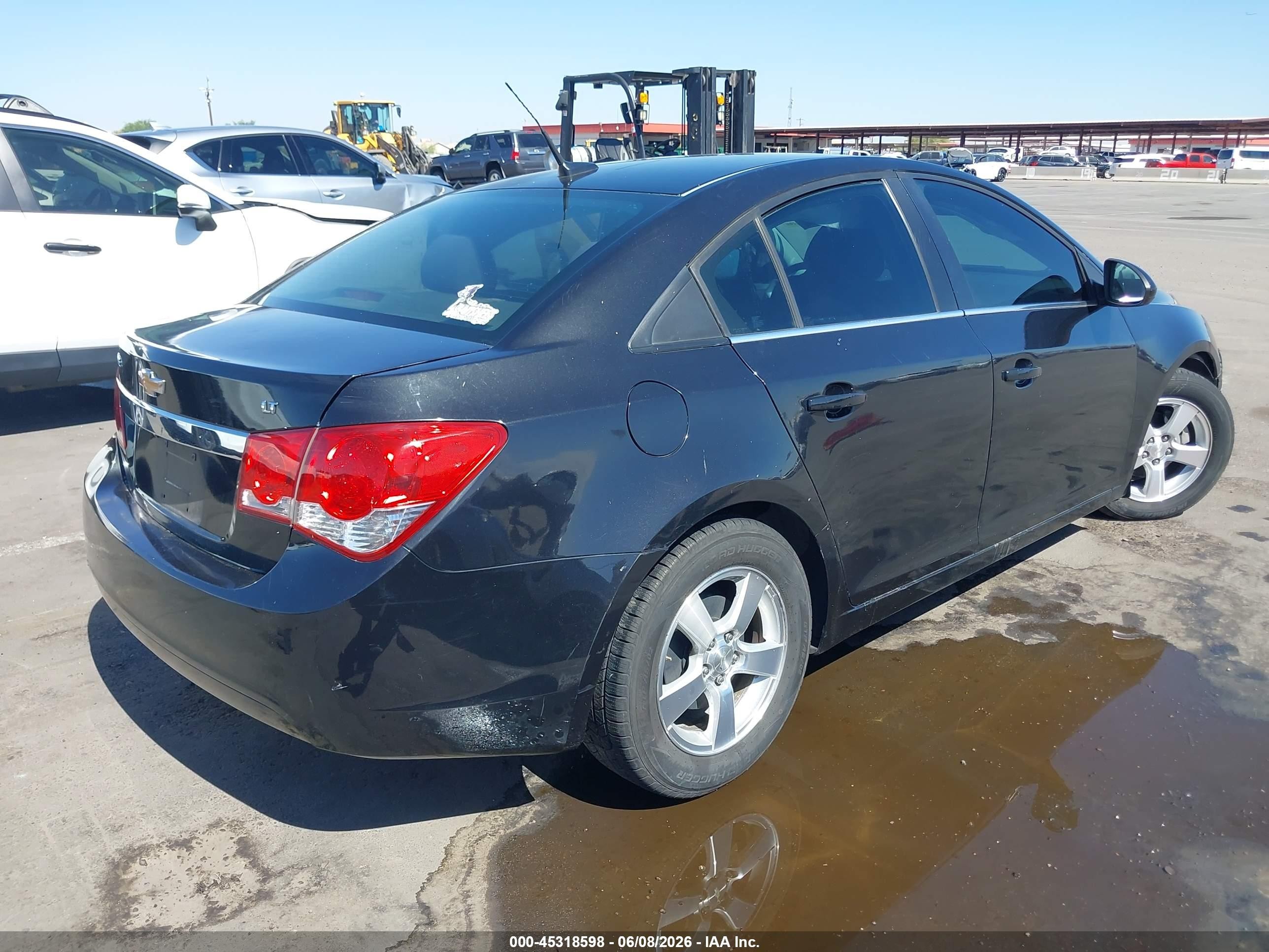 2014 Chevrolet Cruze 1lt Auto Black vin: 1G1PC5SBXE7290398