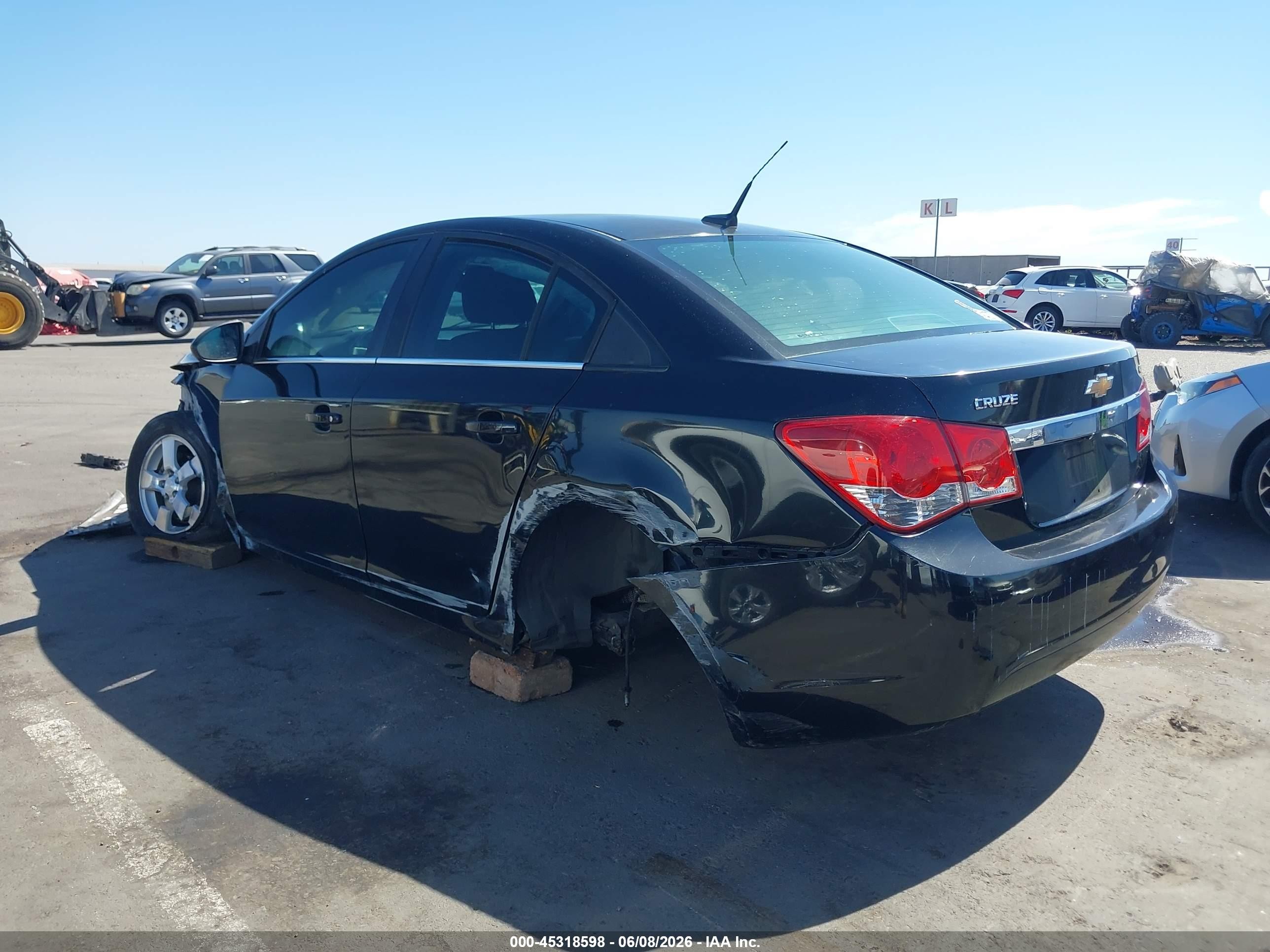 2014 Chevrolet Cruze 1lt Auto Black vin: 1G1PC5SBXE7290398