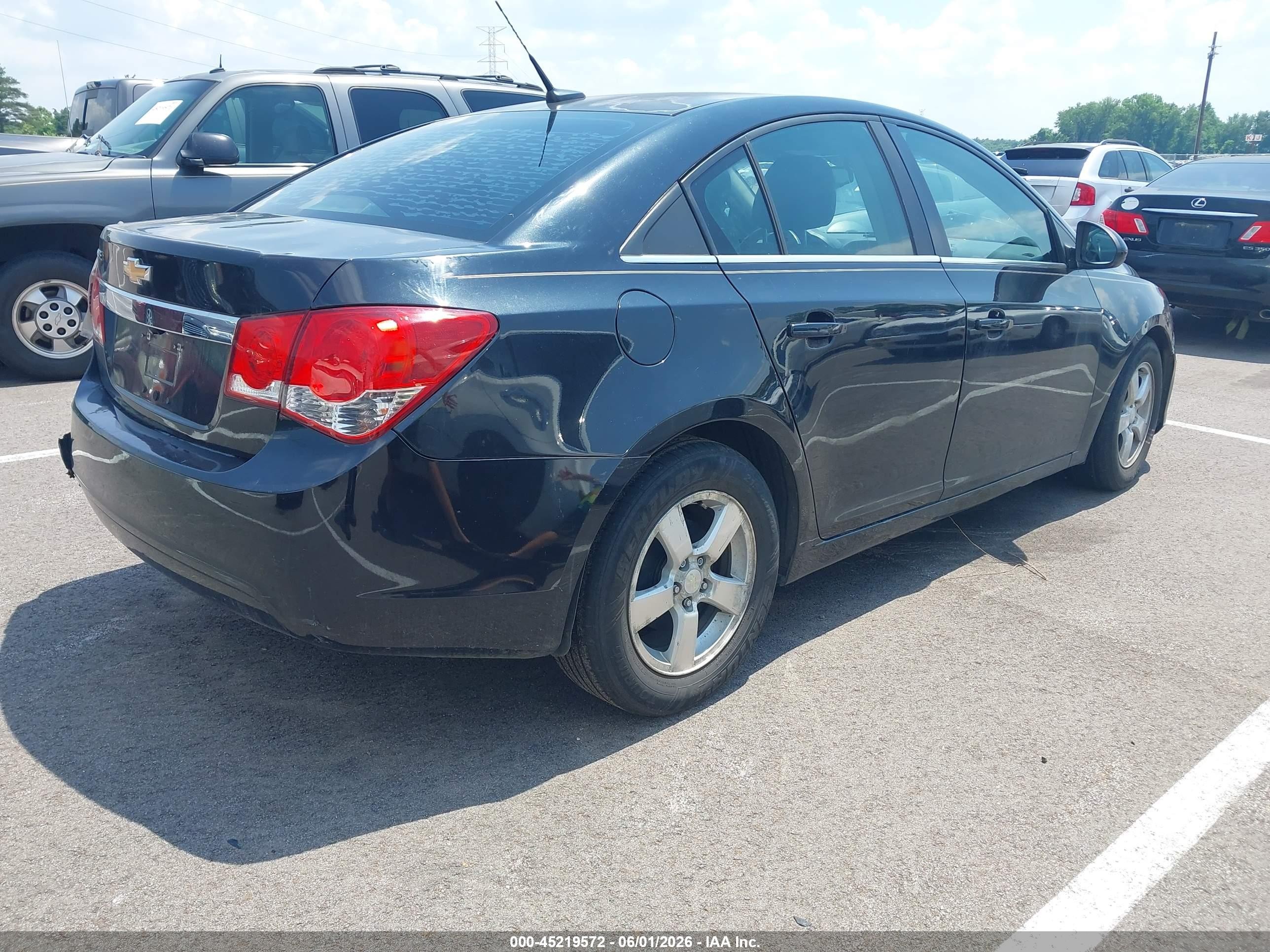 2014 Chevrolet Cruze 1lt Auto Black vin: 1G1PC5SBXE7352561