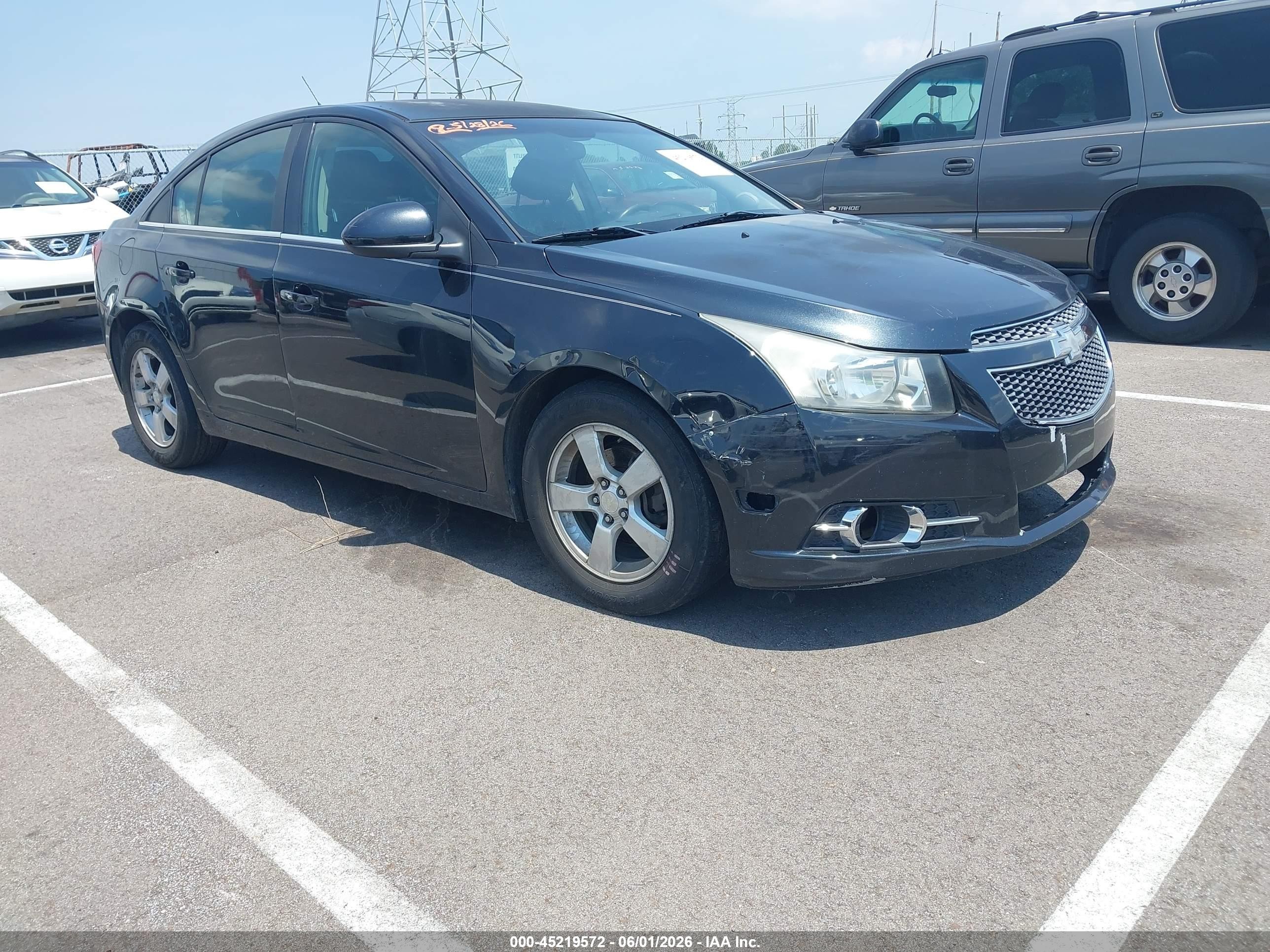 2014 Chevrolet Cruze 1lt Auto Black vin: 1G1PC5SBXE7352561