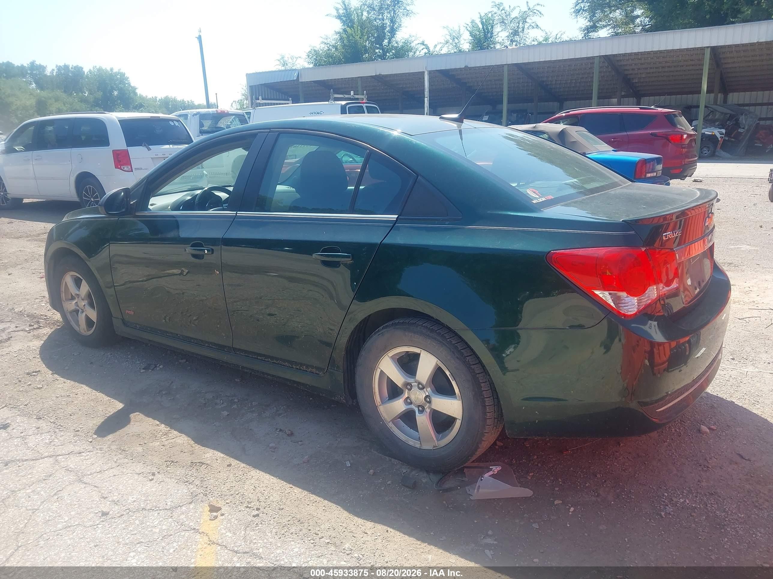 2014 Chevrolet Cruze 1lt Auto Green vin: 1G1PC5SBXE7352642