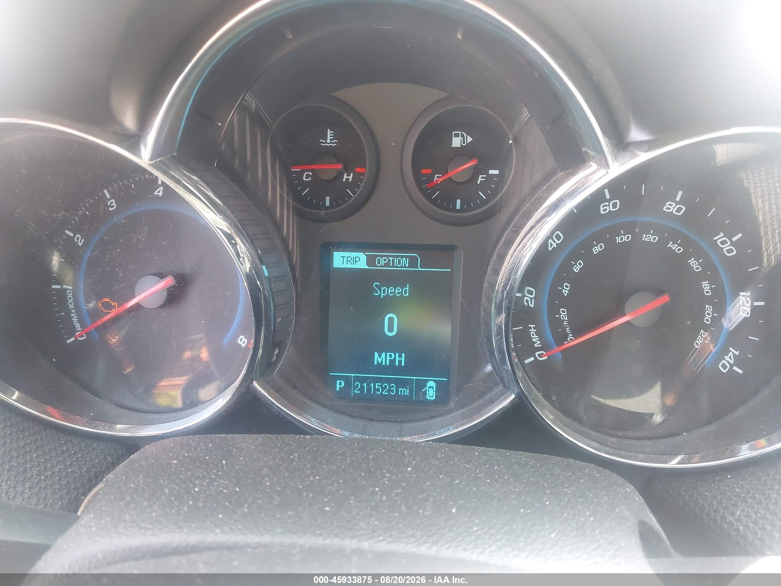 2014 Chevrolet Cruze 1lt Auto Green vin: 1G1PC5SBXE7352642