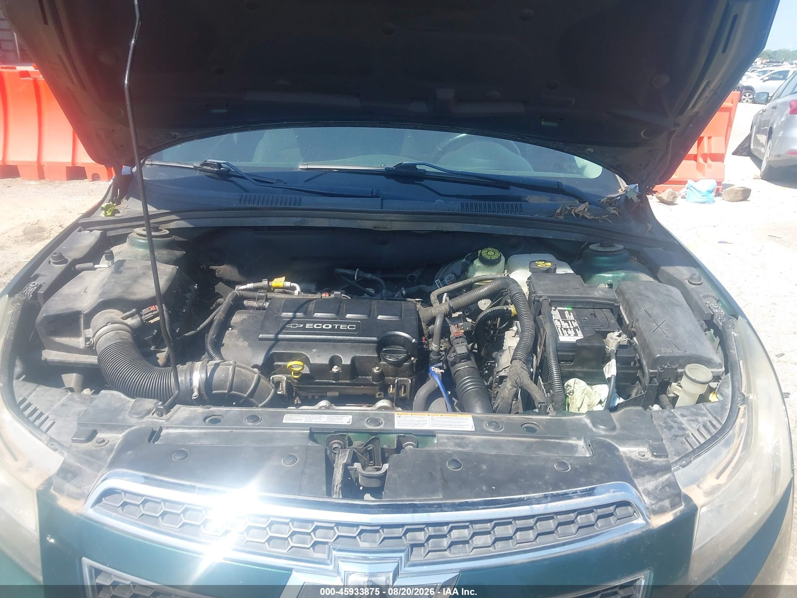 2014 Chevrolet Cruze 1lt Auto Green vin: 1G1PC5SBXE7352642